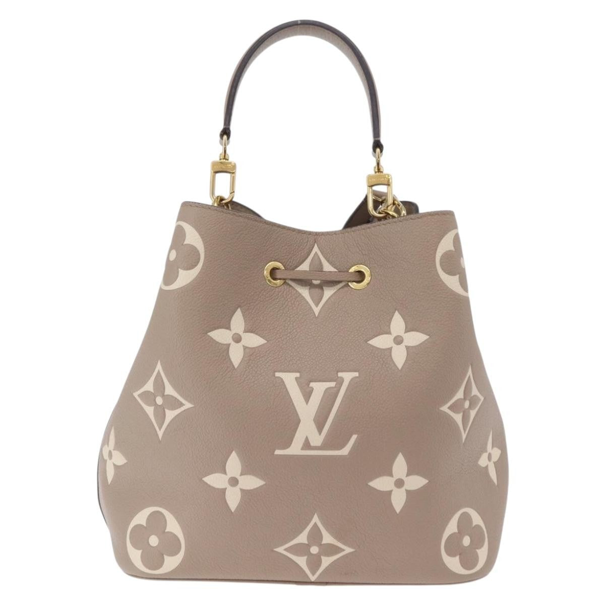Louis Vuitton Neo Noe By The Pool Monogram Raffia Beige Leather Handbag (Pre-Owned)