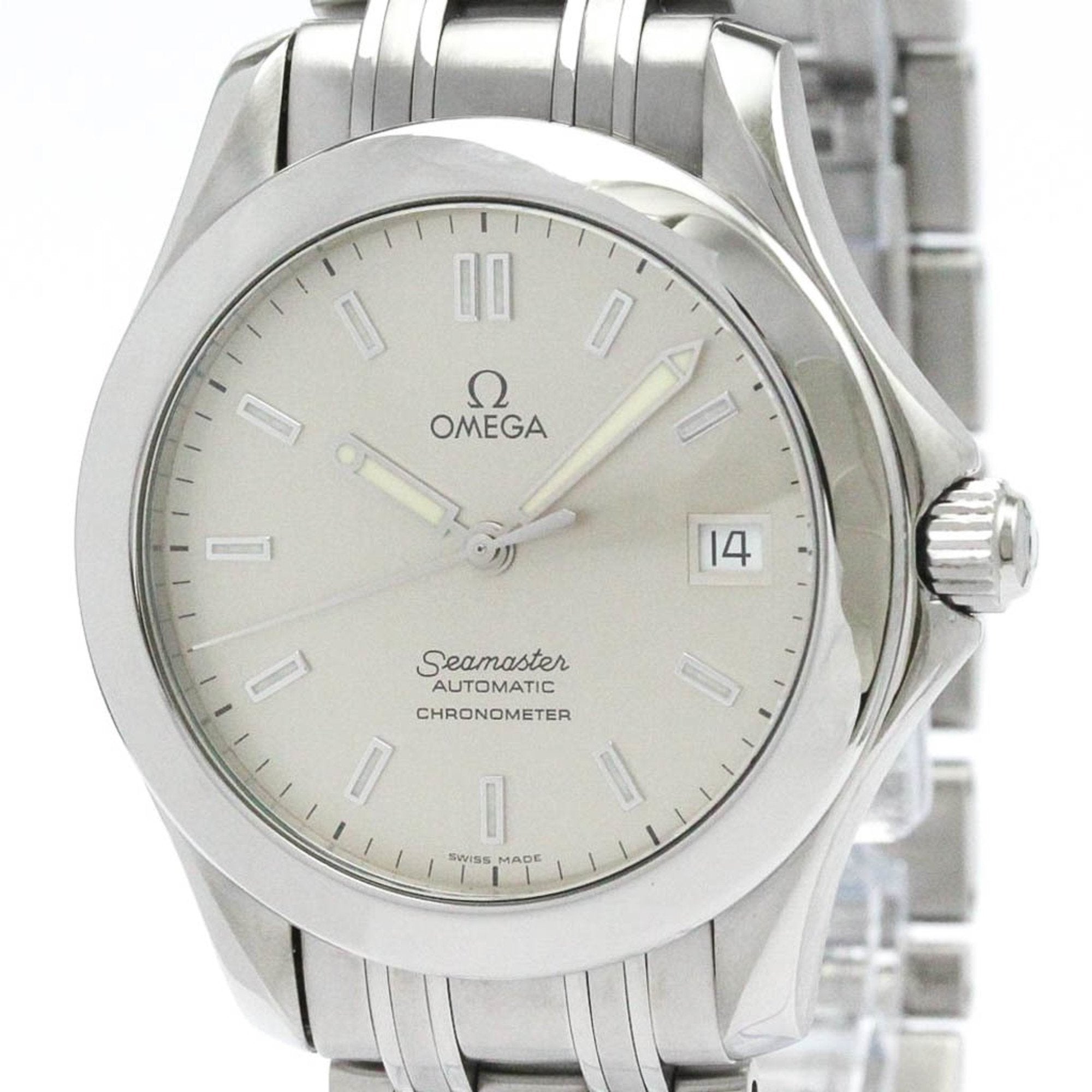 Omega Seamaster White Steel Bag Watch (Pre-Owned)