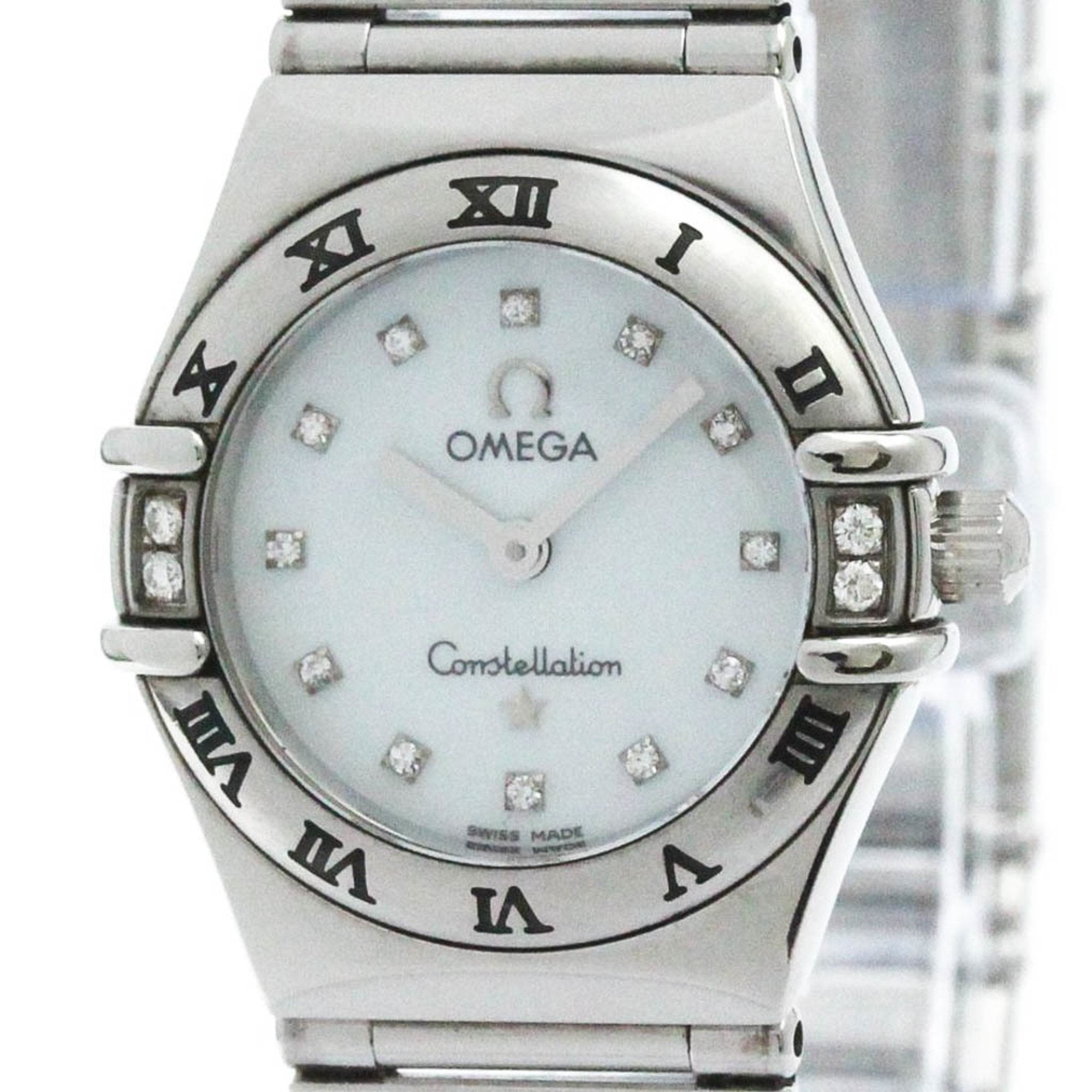 Omega Constellation White Steel Bag Watch (Pre-Owned)