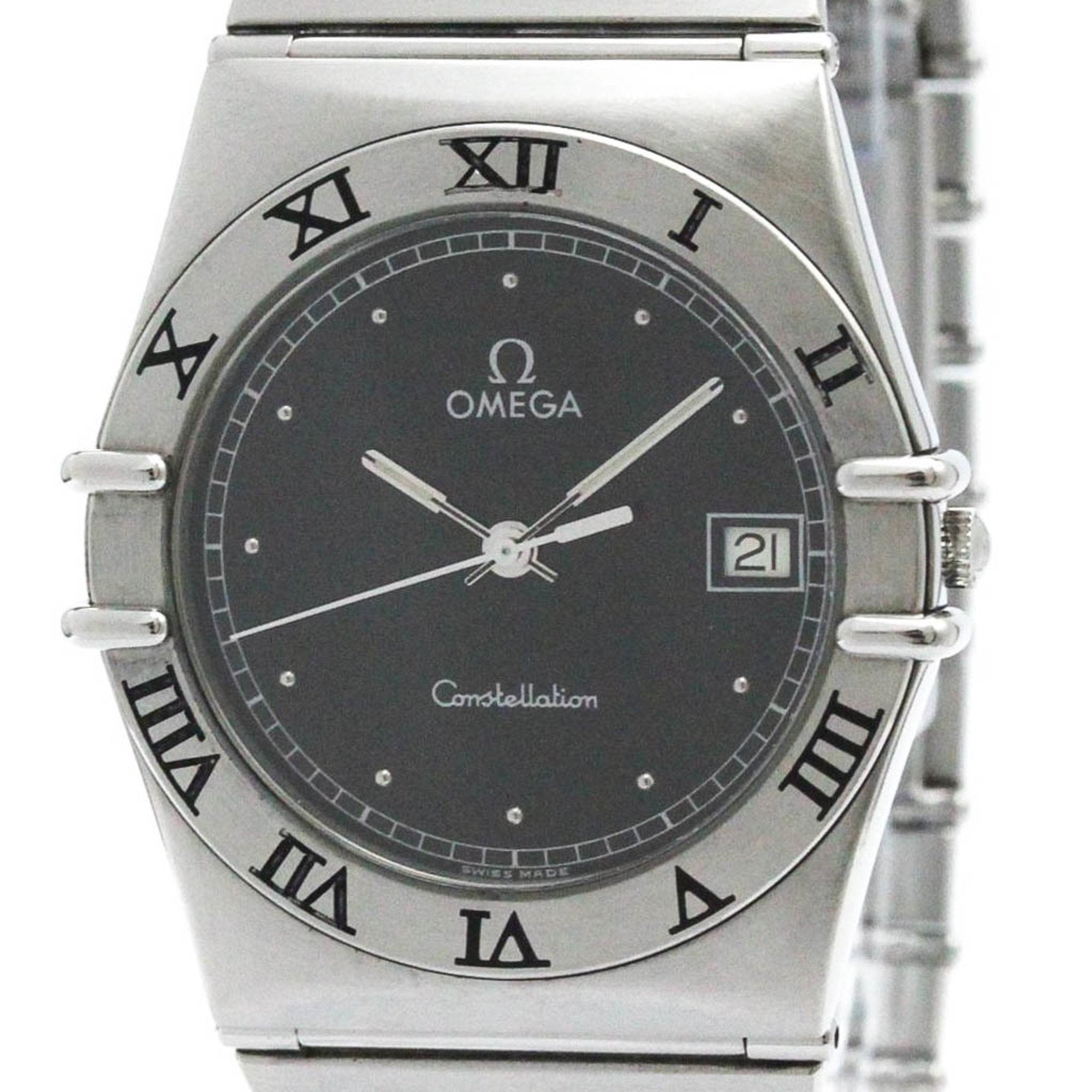 Omega Constellation Black Steel Bag Watch (Pre-Owned)