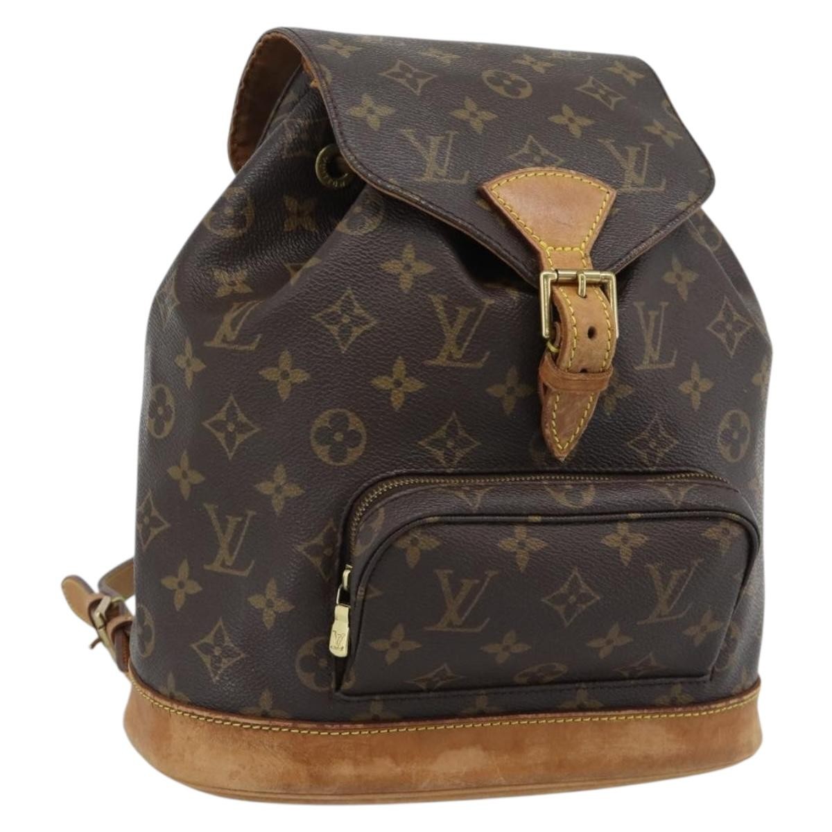 Louis Vuitton Vintage Montsouris Monogram Canvas Brown Canvas Backpack Bag (Pre-Owned)