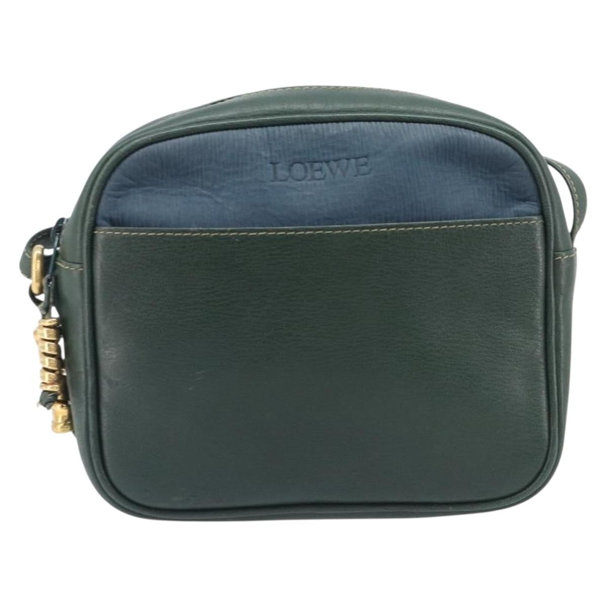 Loewe Velazquez Shoulderbag Leather Green Leather Shoulder Bag Bag (Pre-Owned)