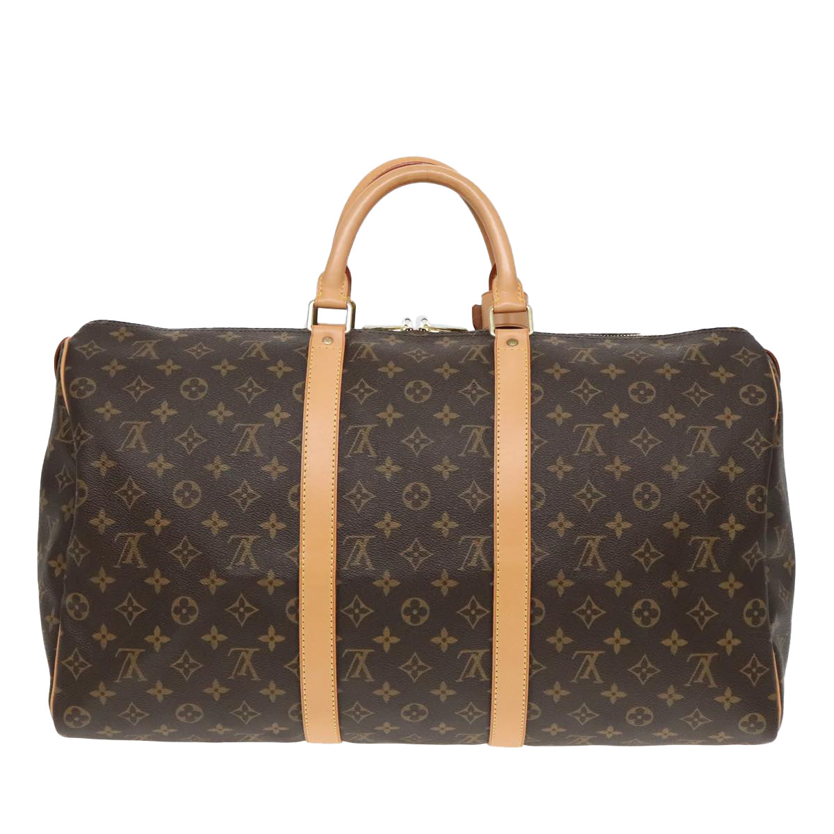 Louis Vuitton Keepall 50 Brown Canvas Travel Bag (Pre-Owned)