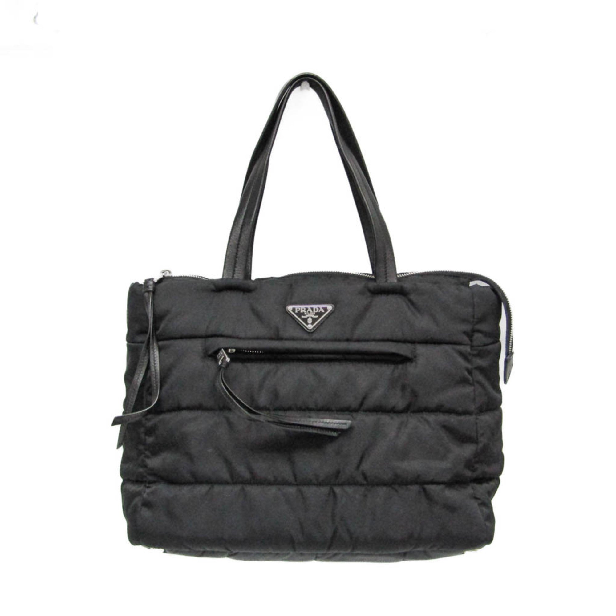 Prada Tessuto Black Synthetic Handbag (Pre-Owned)