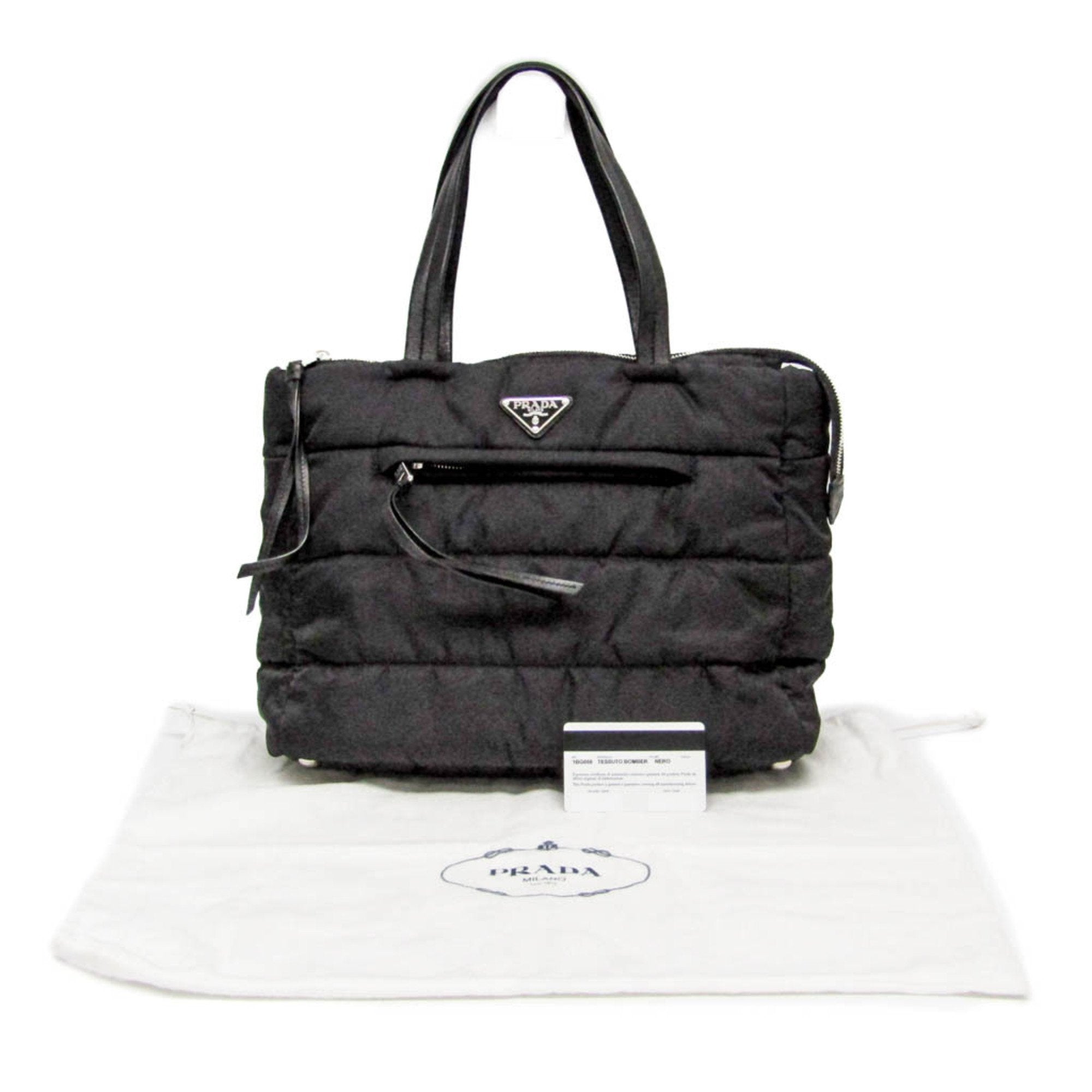Prada Tessuto Black Synthetic Handbag (Pre-Owned)
