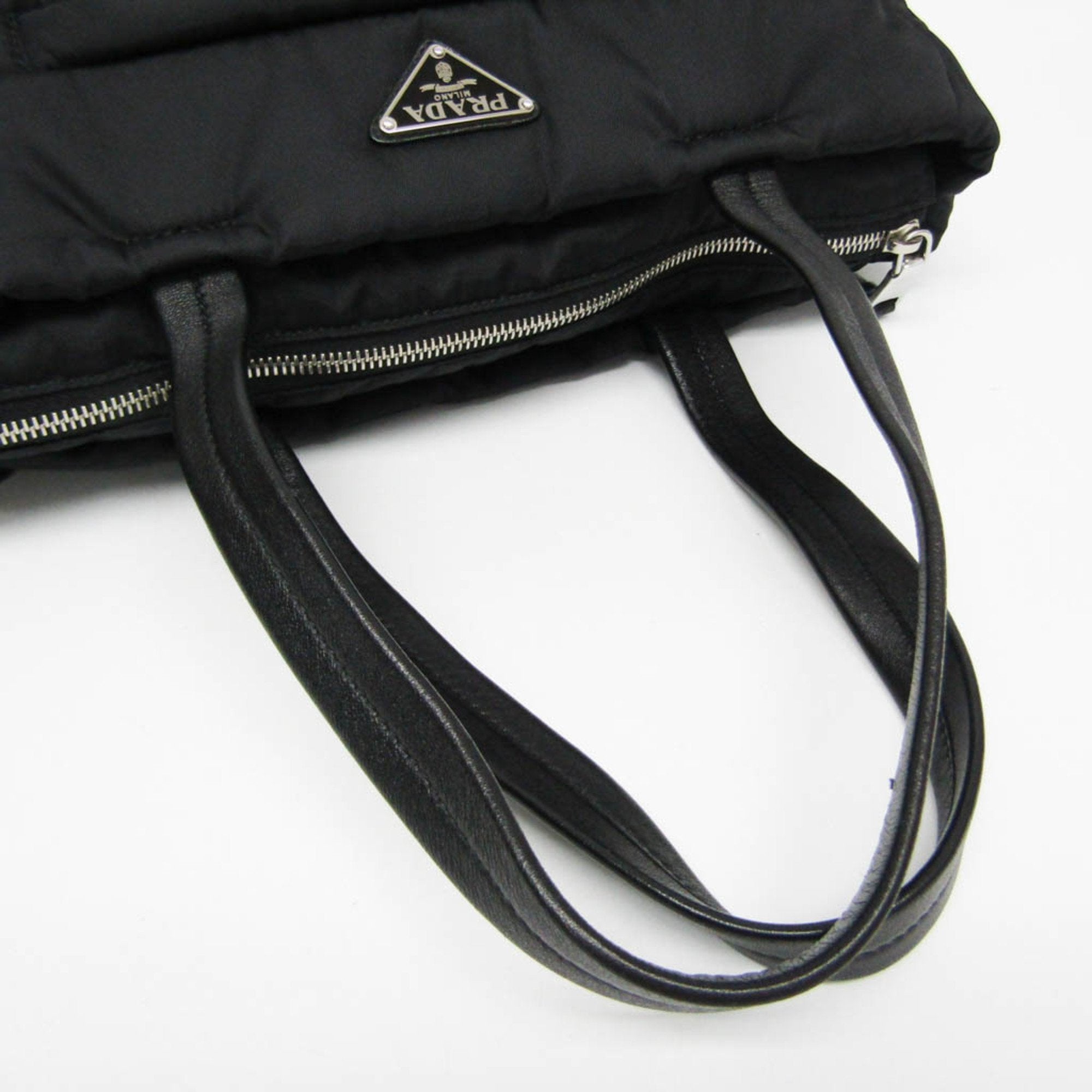 Prada Tessuto Black Synthetic Handbag (Pre-Owned)