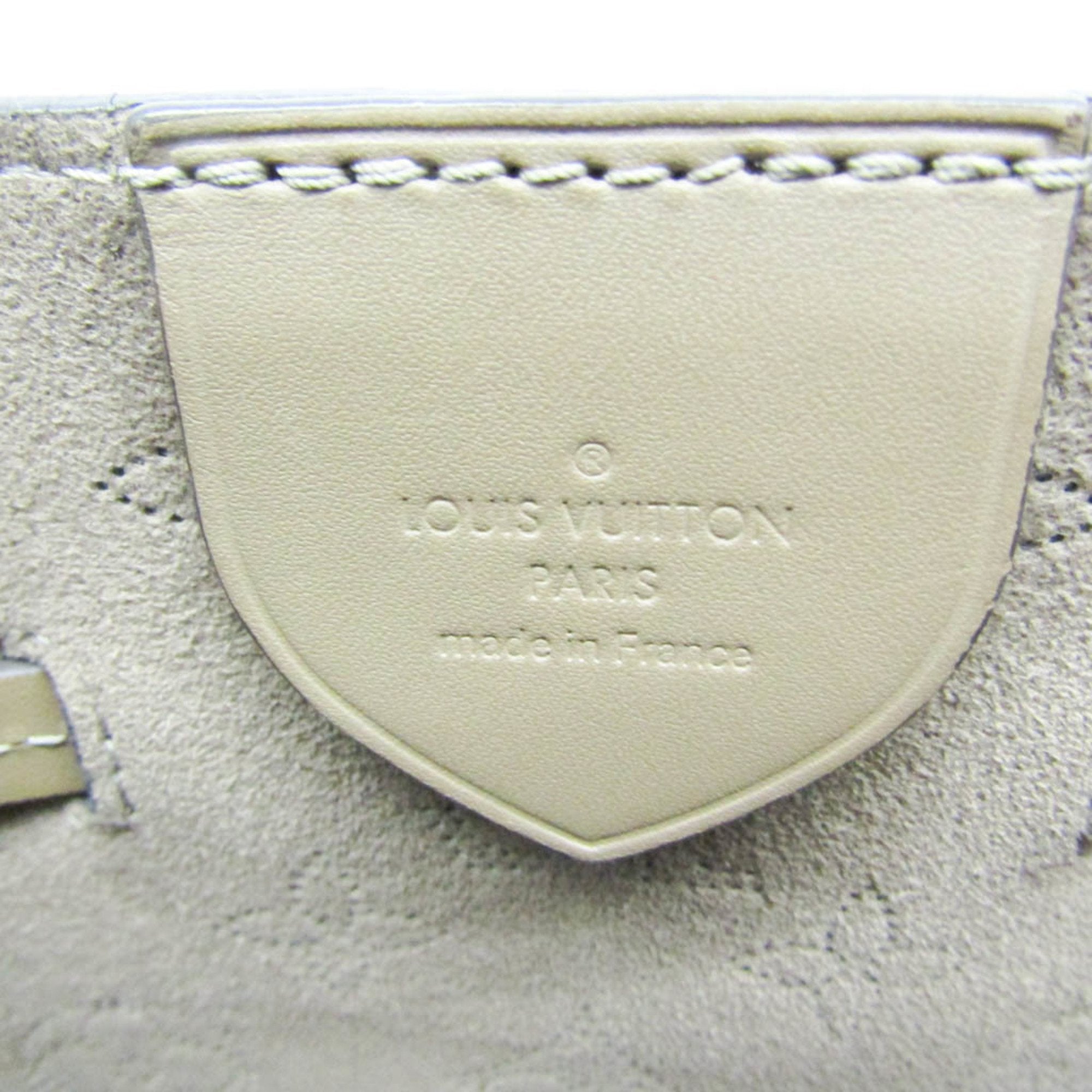 Louis Vuitton Mahina Ecru Leather Handbag (Pre-Owned)