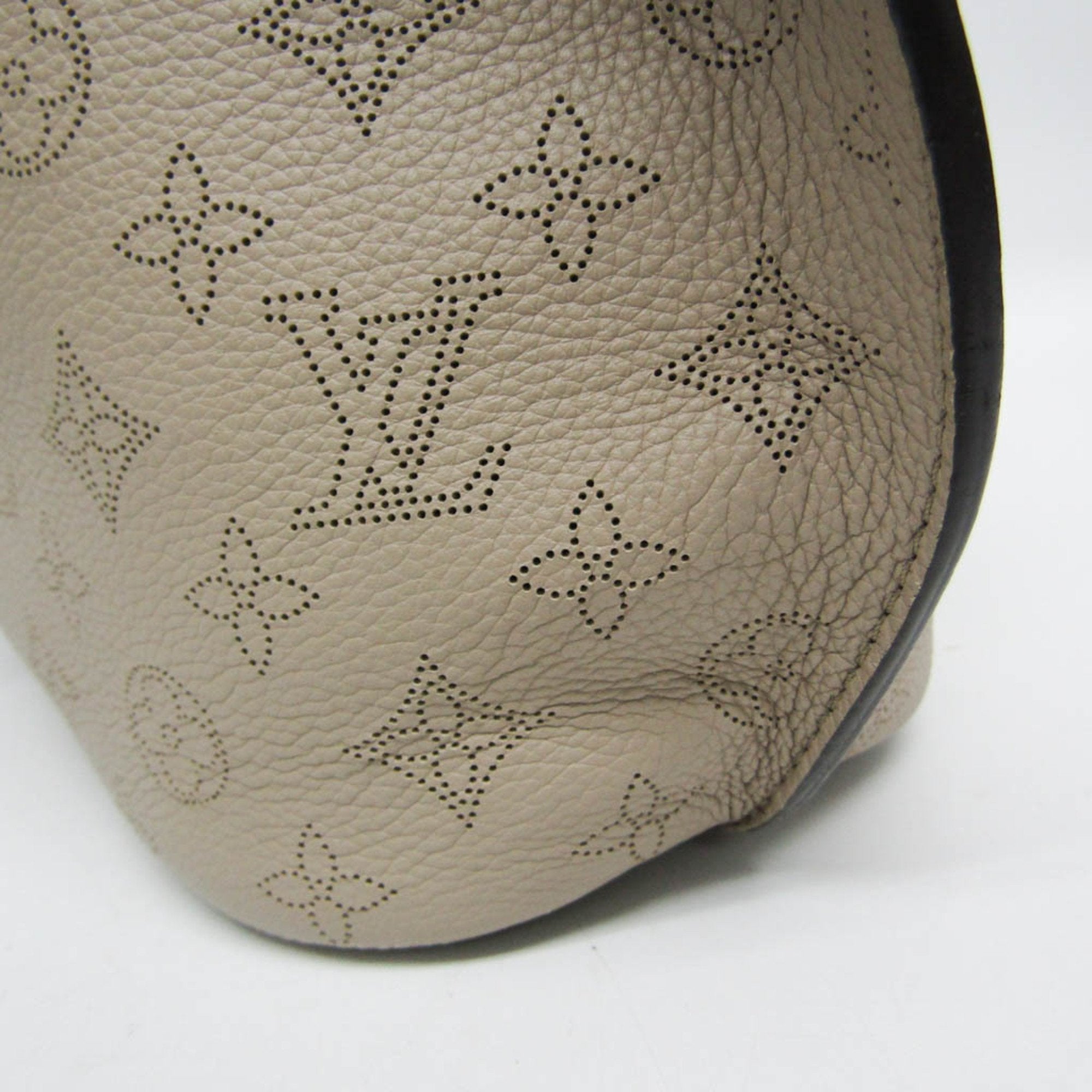 Louis Vuitton Mahina Ecru Leather Handbag (Pre-Owned)