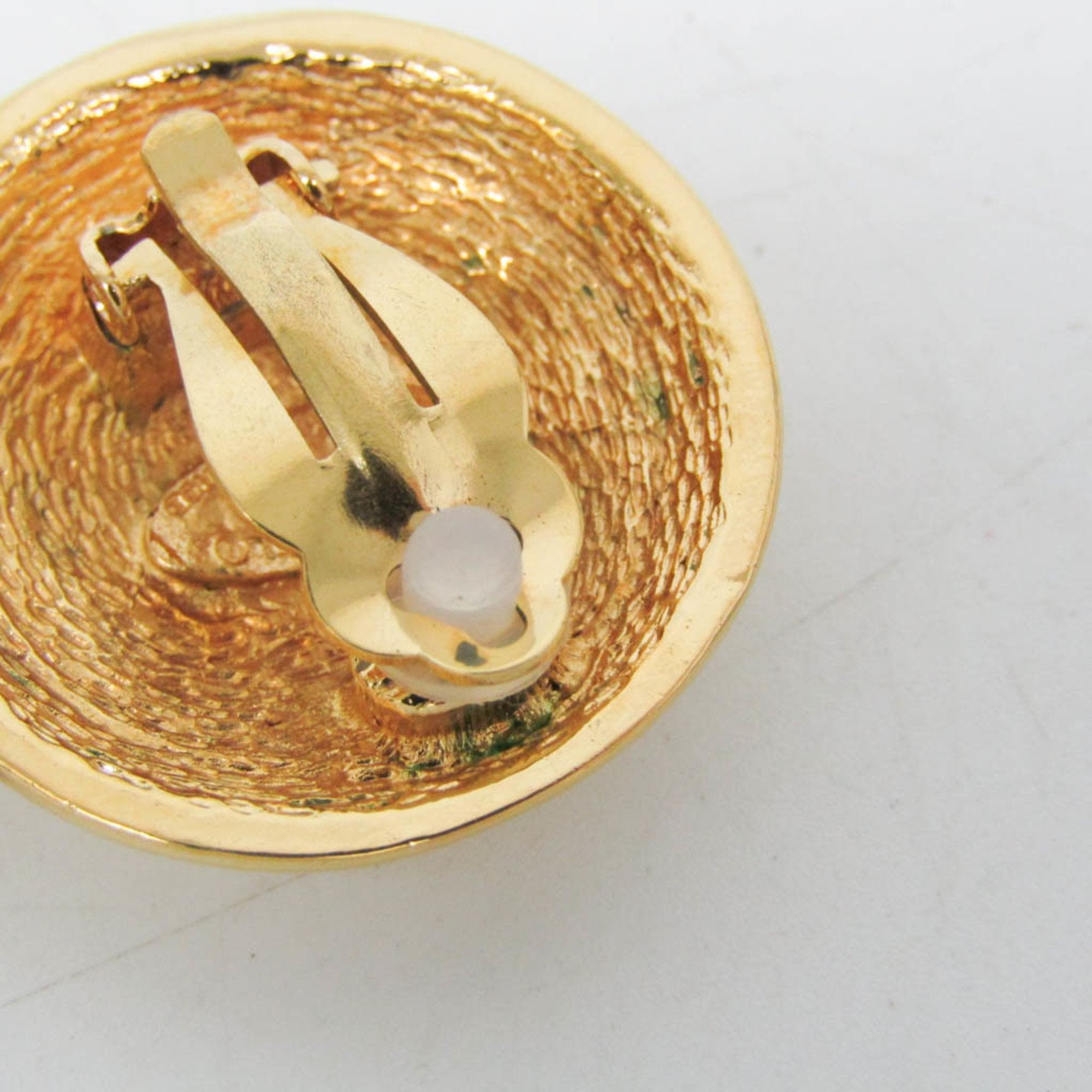 Chanel Coco Mark Gold Gold Plated Earring Jewelry (Pre-Owned)