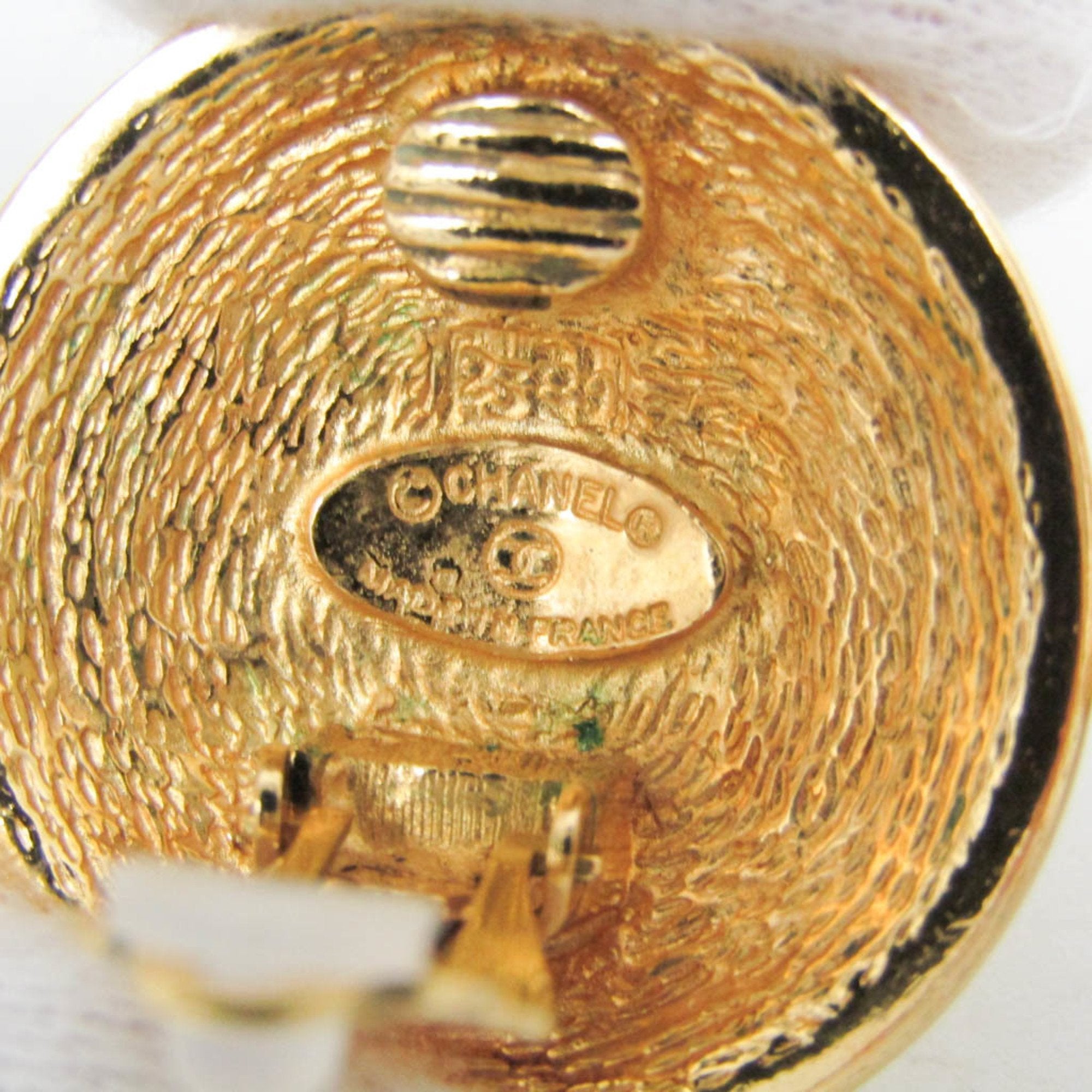 Chanel Coco Mark Gold Gold Plated Earring Jewelry (Pre-Owned)