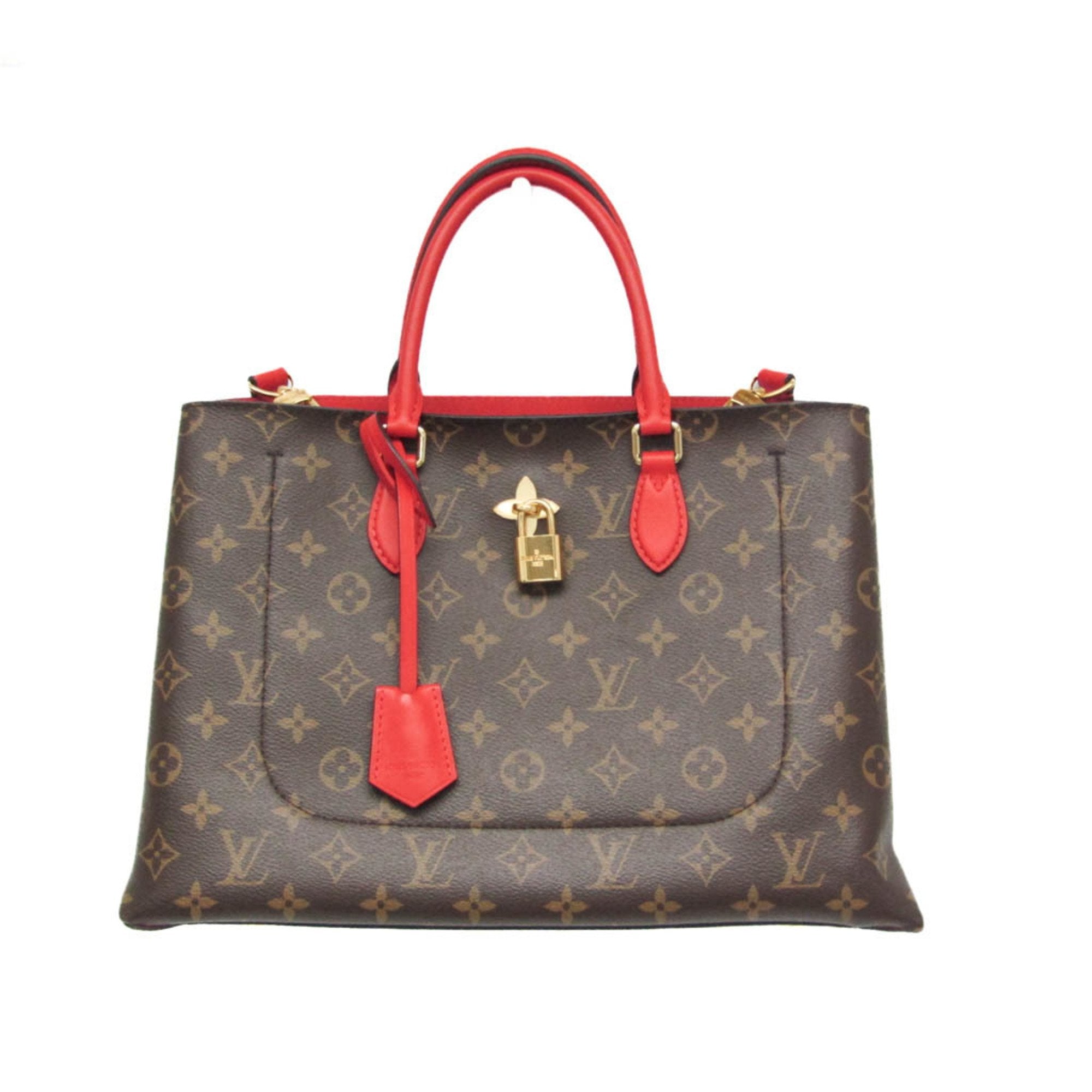 Louis Vuitton Flower Brown Canvas Handbag (Pre-Owned)