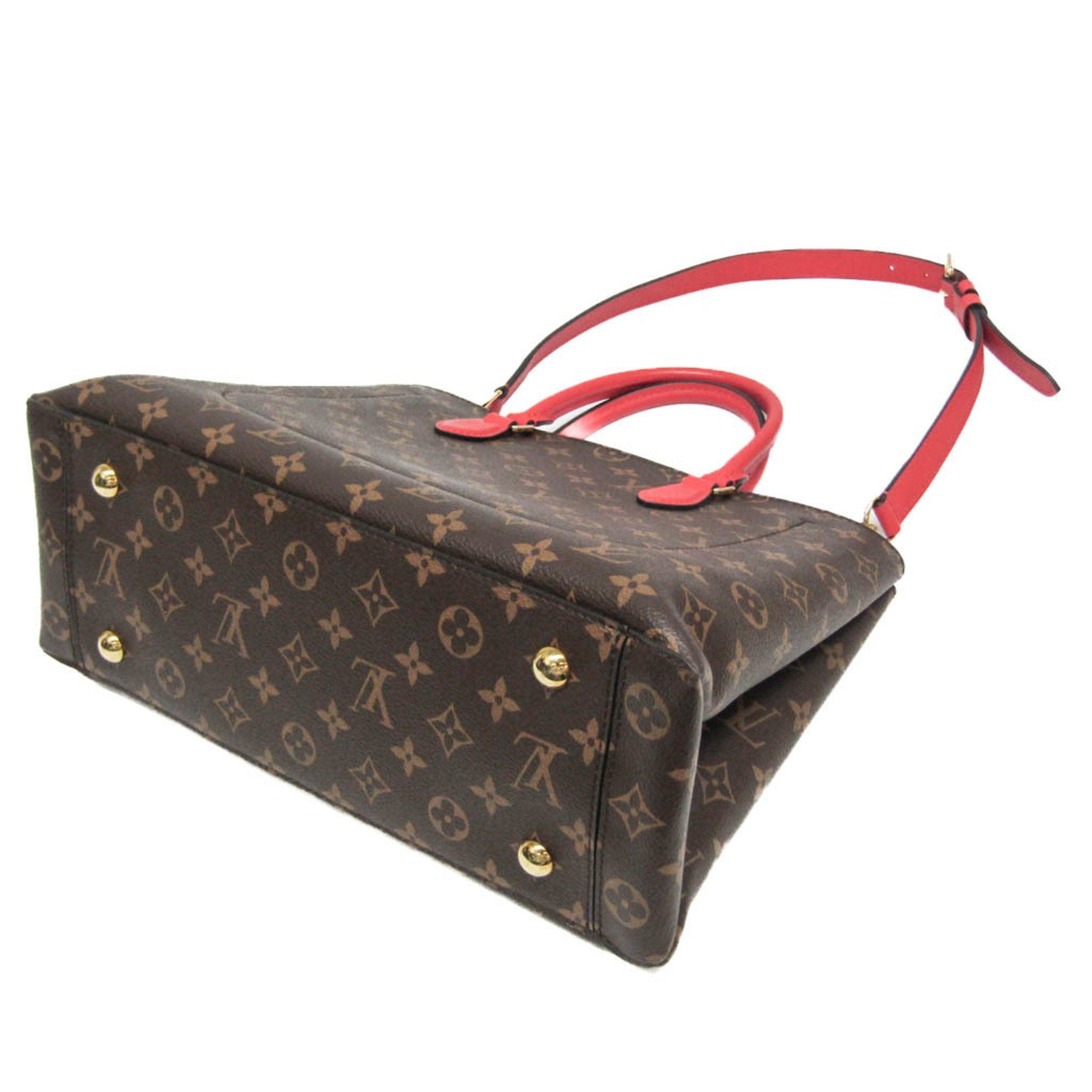 Louis Vuitton Flower Brown Canvas Handbag (Pre-Owned)