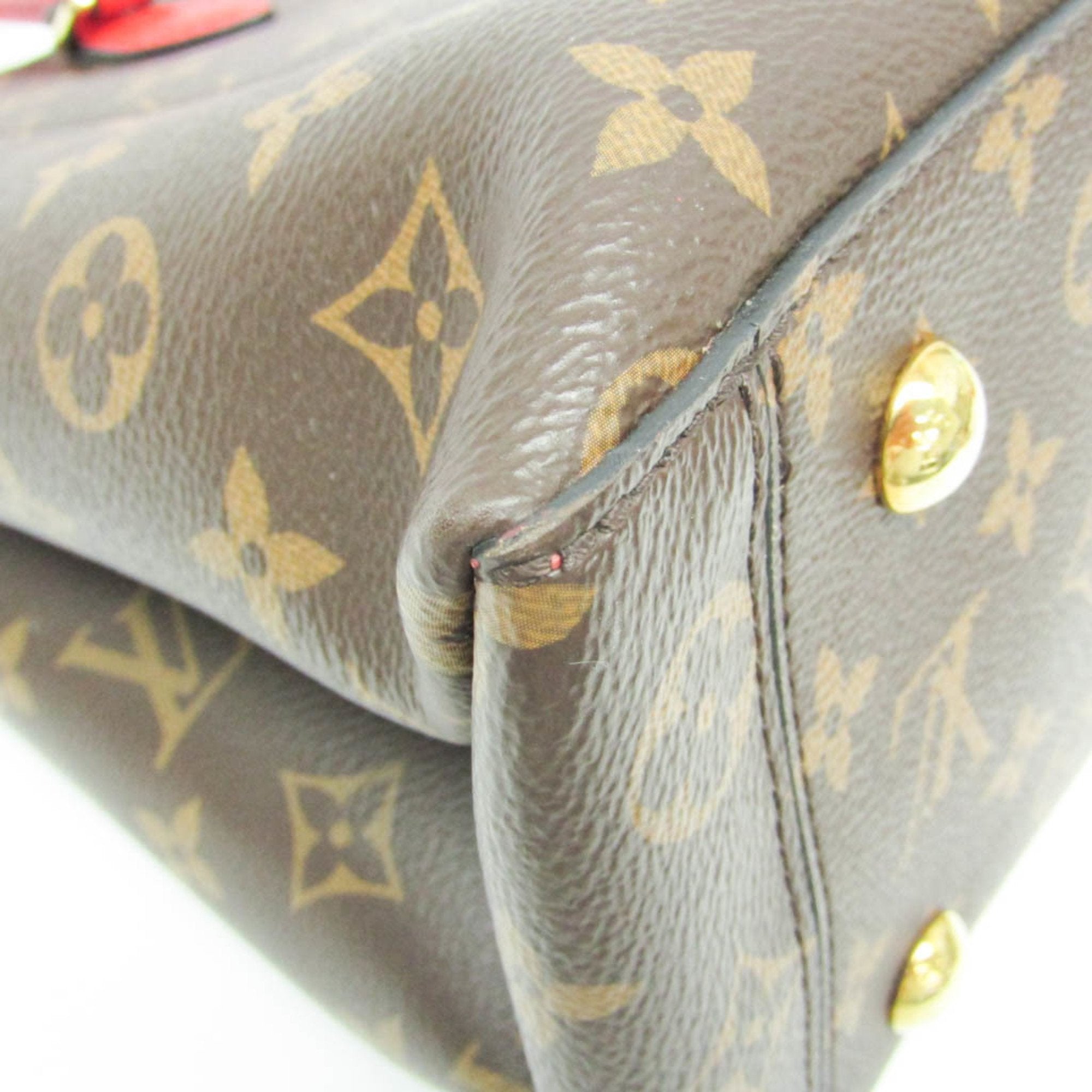 Louis Vuitton Flower Brown Canvas Handbag (Pre-Owned)
