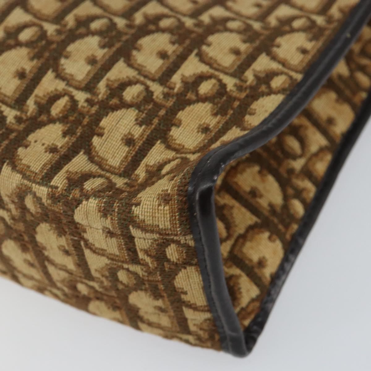 Christian Dior Trotter Shoulder Canvas Beige Canvas Shoulder Bag Bag (Pre-Owned)