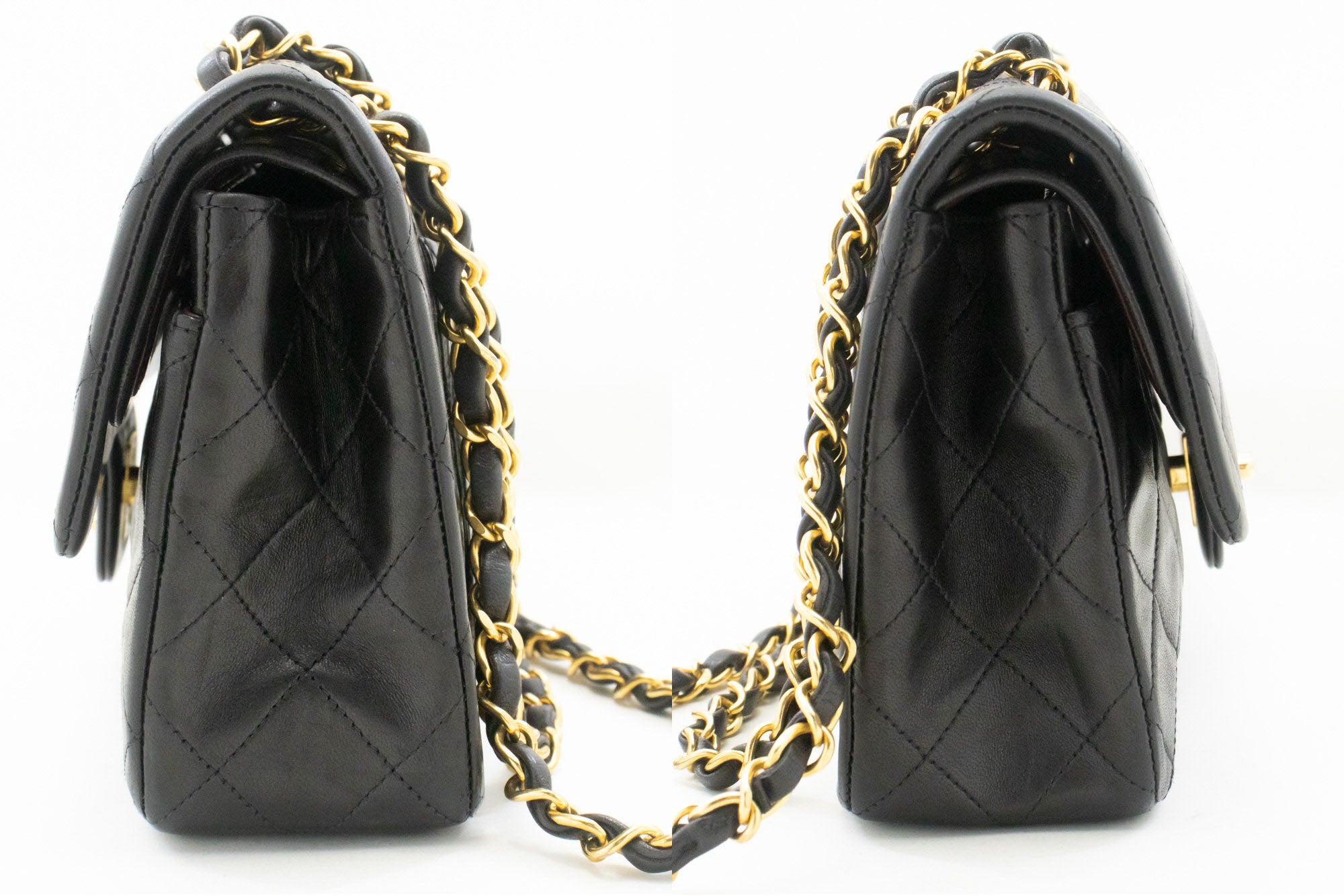Chanel Timeless 23 Black Leather Shoulder Bag (Pre-Owned)