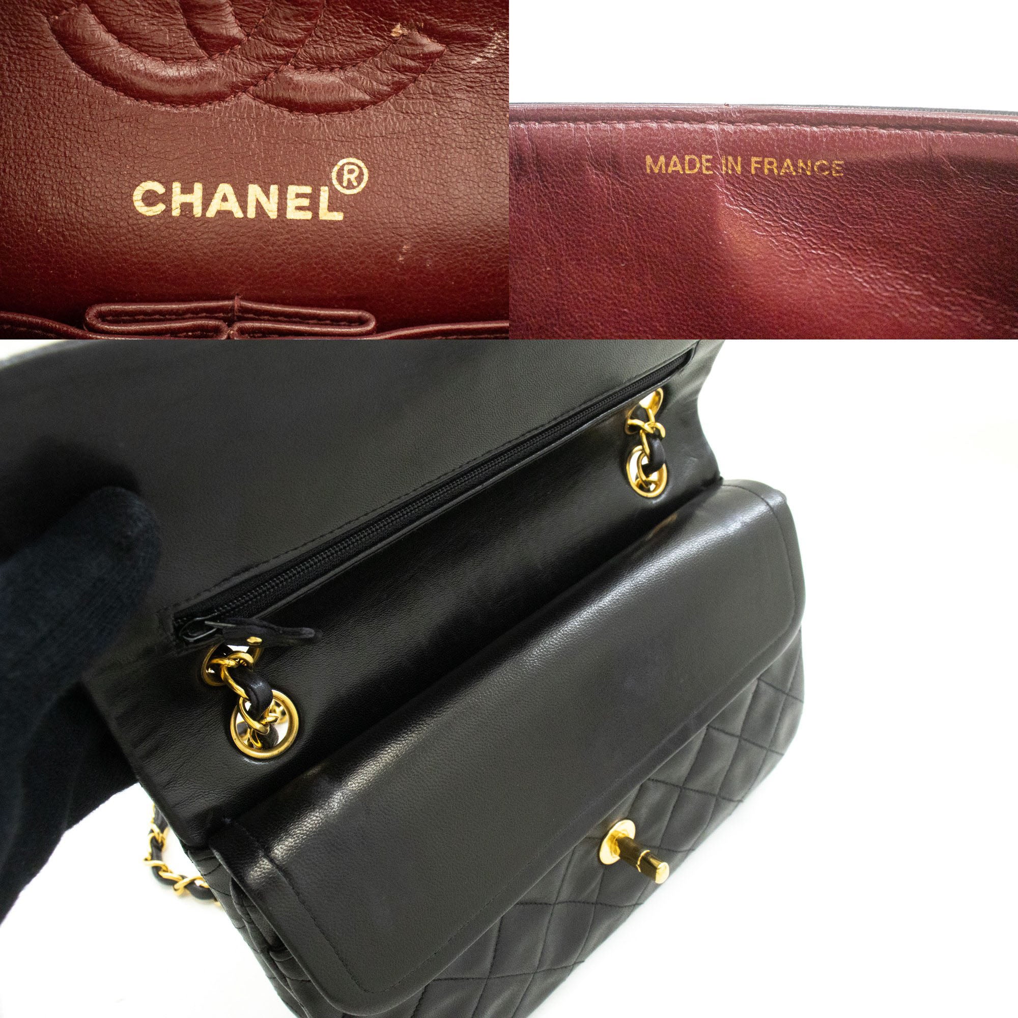 Chanel Timeless 23 Black Leather Shoulder Bag (Pre-Owned)