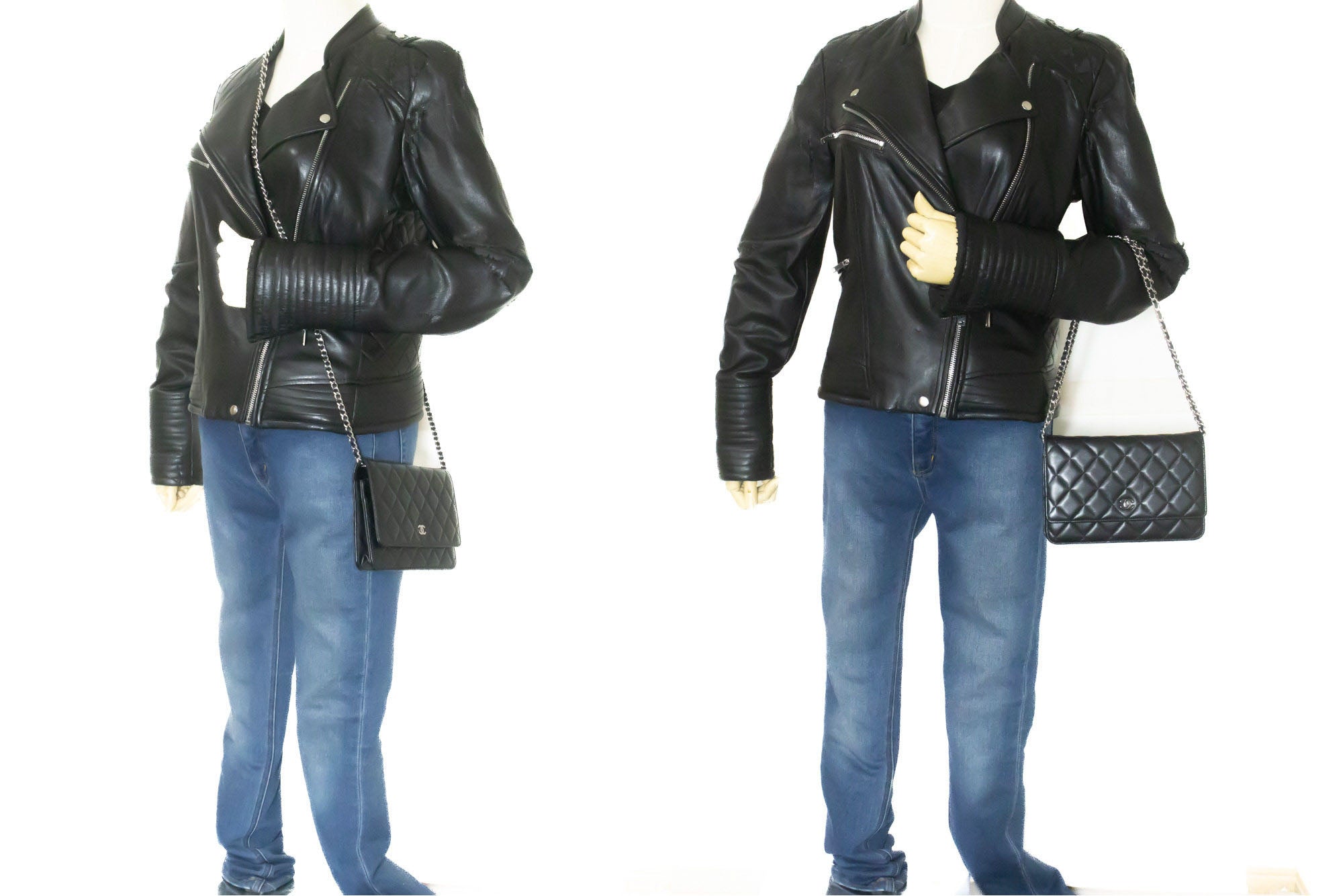 Chanel Black Leather Shoulder Bag (Pre-Owned)