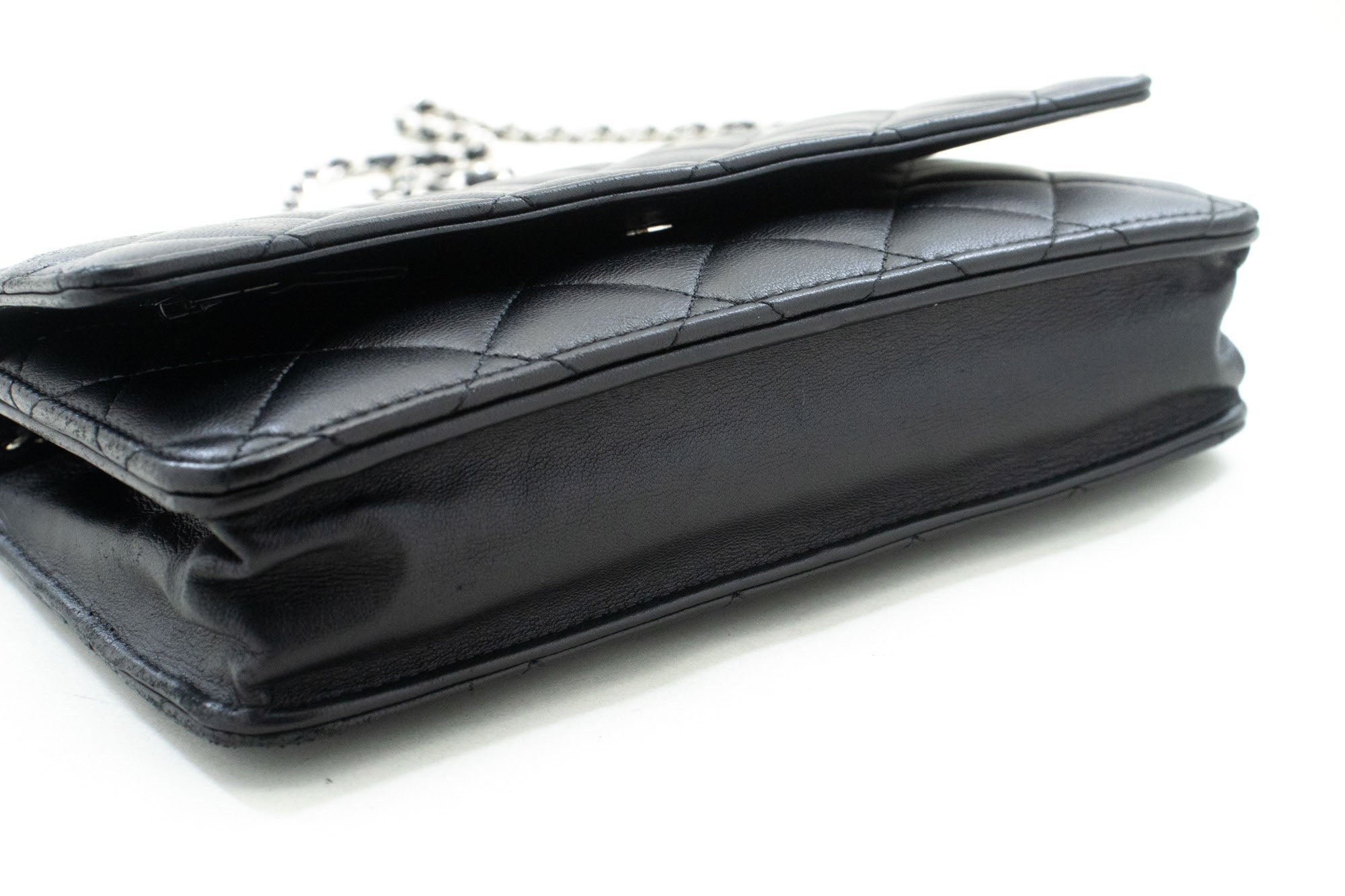Chanel Wallet On Chain Black Leather Shoulder Bag (Pre-Owned)