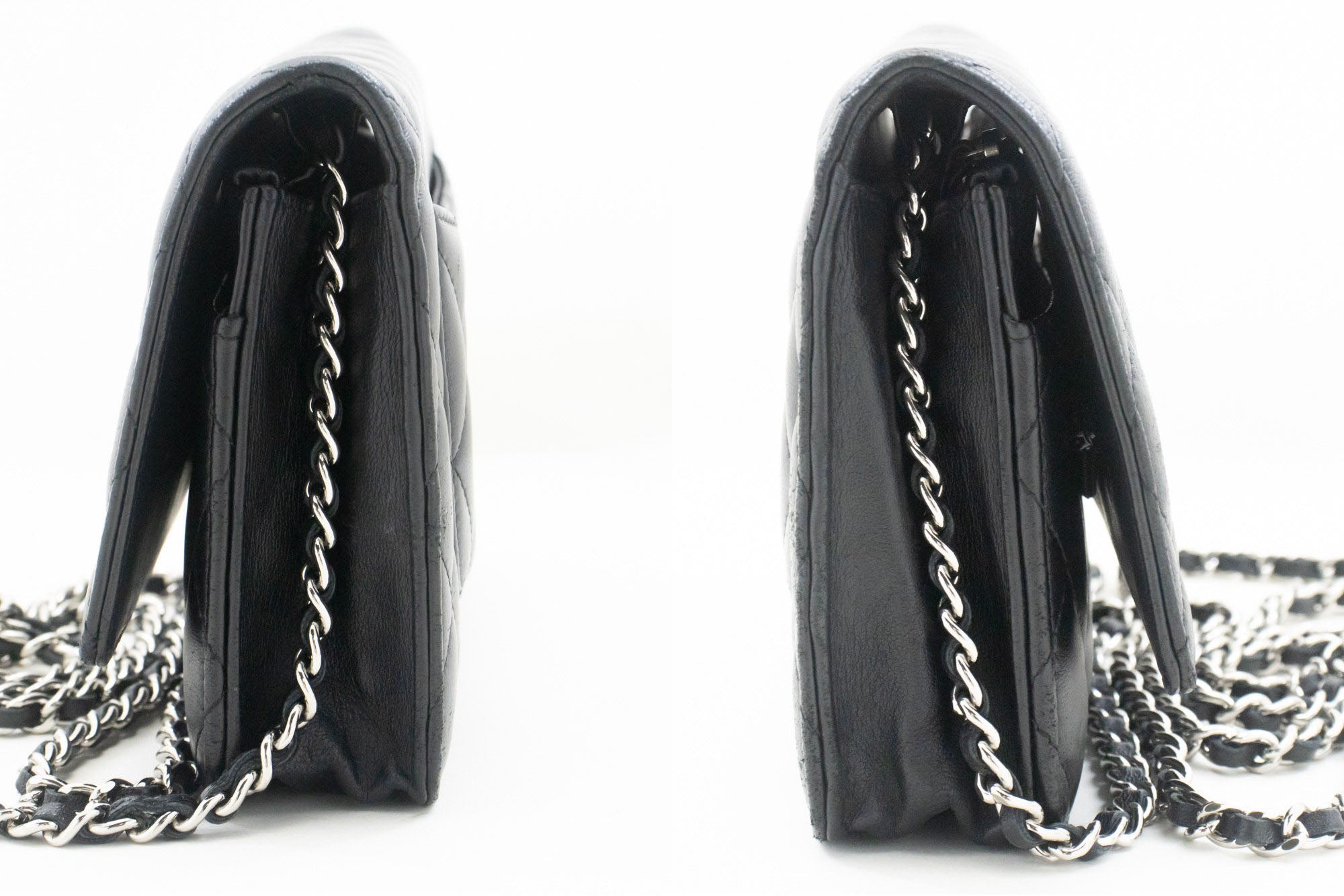 Chanel Wallet On Chain Black Leather Shoulder Bag (Pre-Owned)