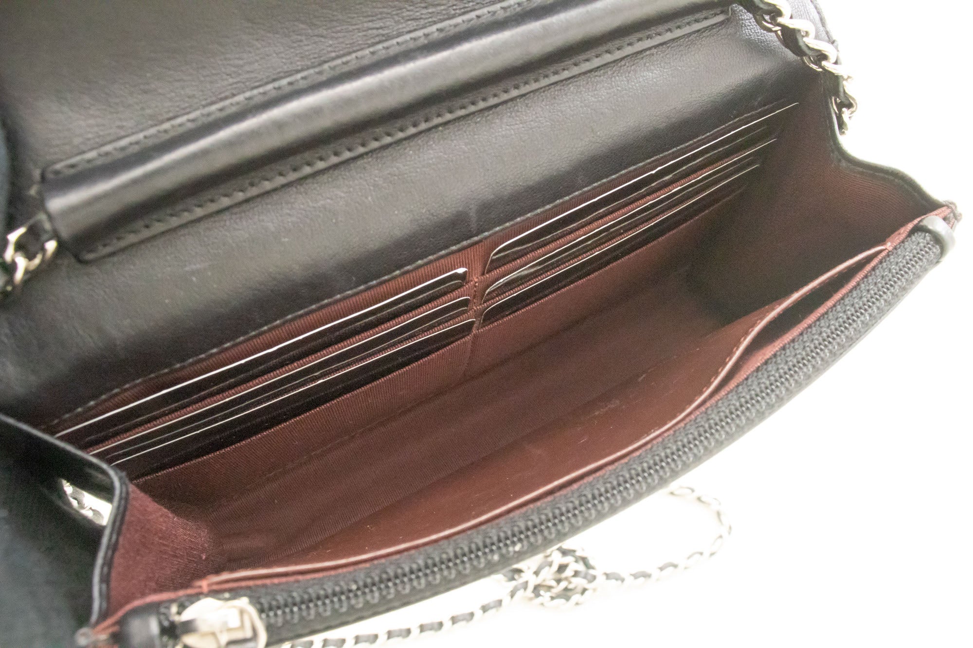 Chanel Wallet On Chain Black Leather Shoulder Bag (Pre-Owned)