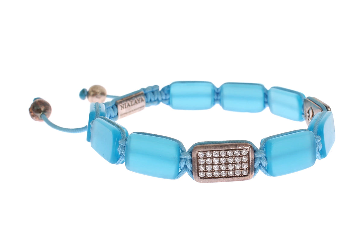 Nialaya CZ Opal 925 Silver Women's Bracelet