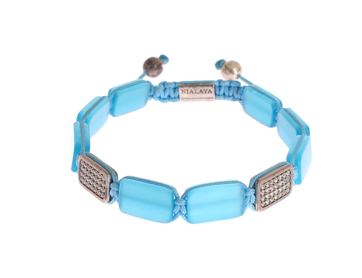 Nialaya CZ Opal 925 Silver Women's Bracelet