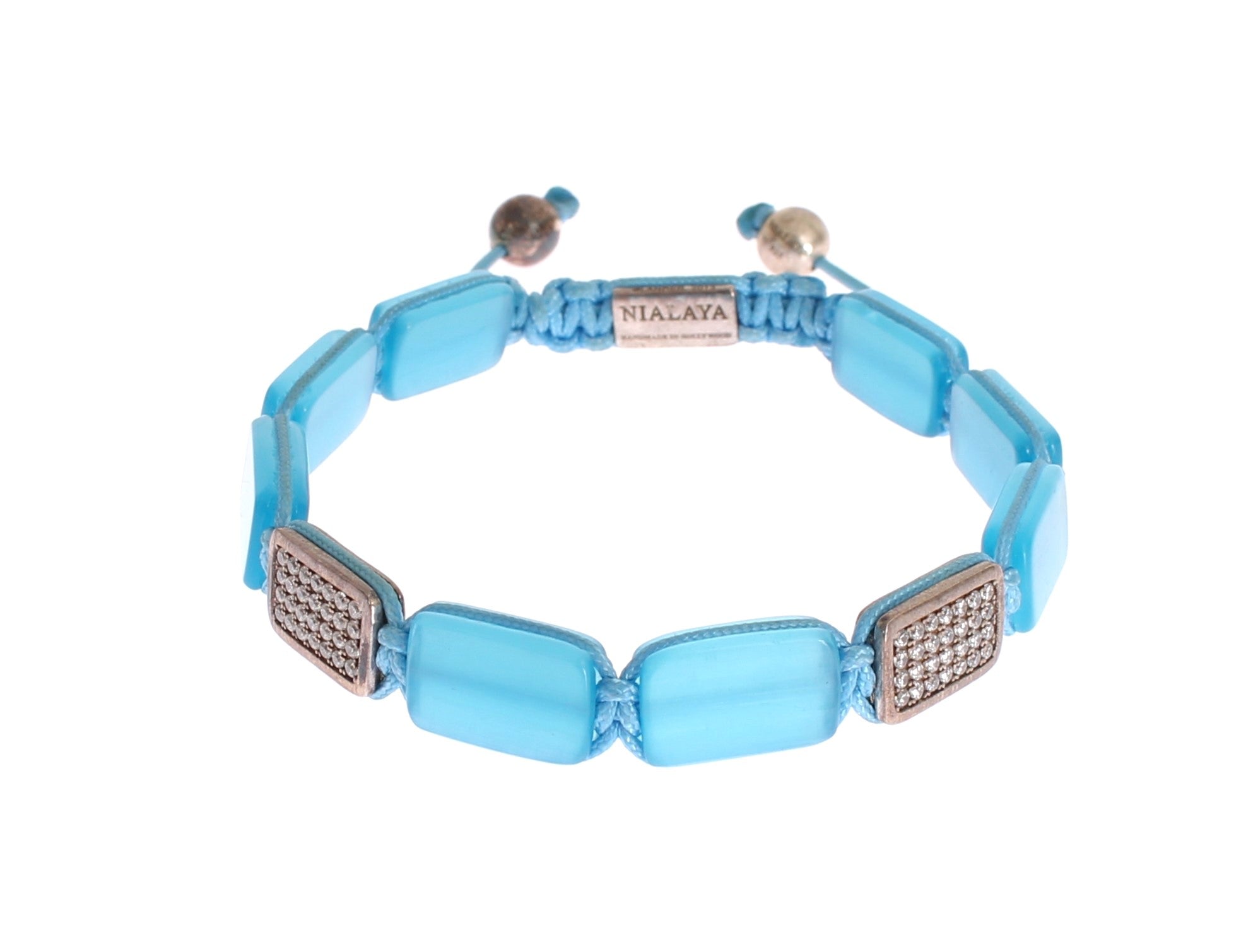 Nialaya CZ Opal 925 Silver Women's Bracelet
