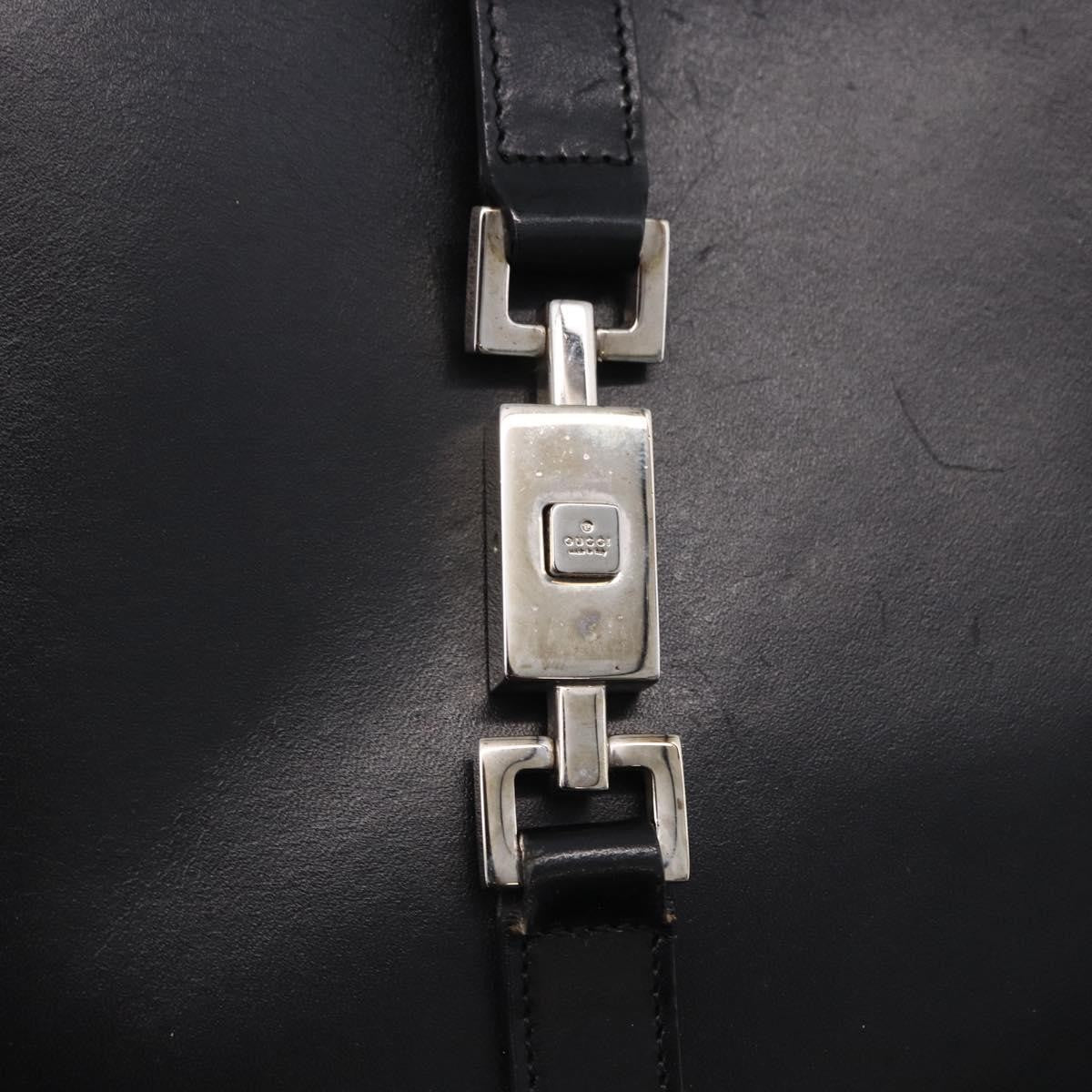 Gucci Jackie O Bouvier Hobo Leather Black Leather Shoulder Bag Bag (Pre-Owned)