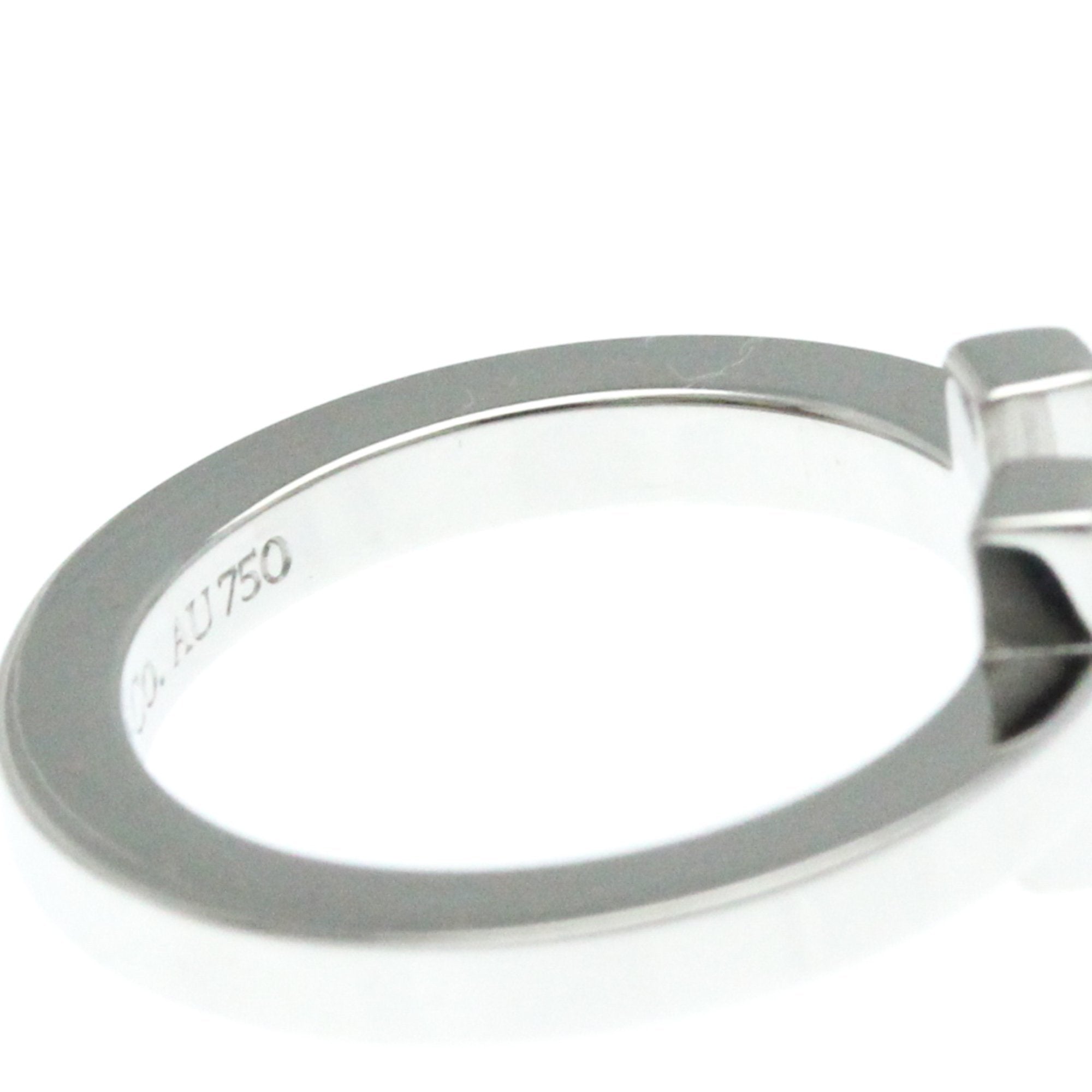 Tiffany & Co Tiffany T Silver White Gold Ring Jewelry (Pre-Owned)