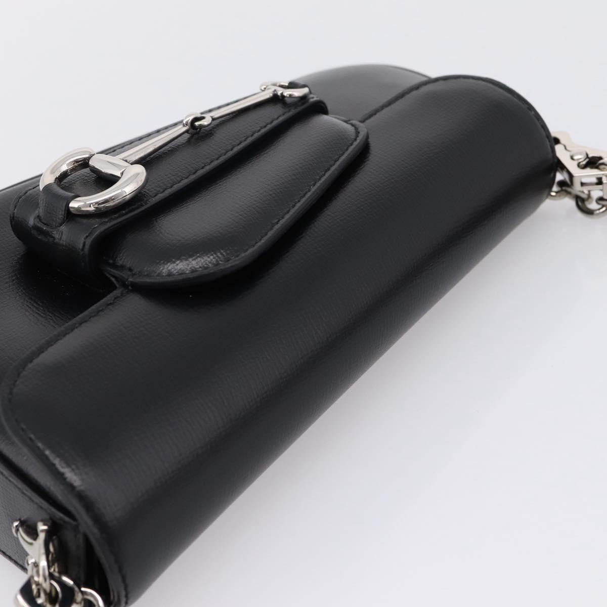 Gucci Horsebit 1955 Asymmetric Leather Black Leather Shoulder Bag Bag (Pre-Owned)