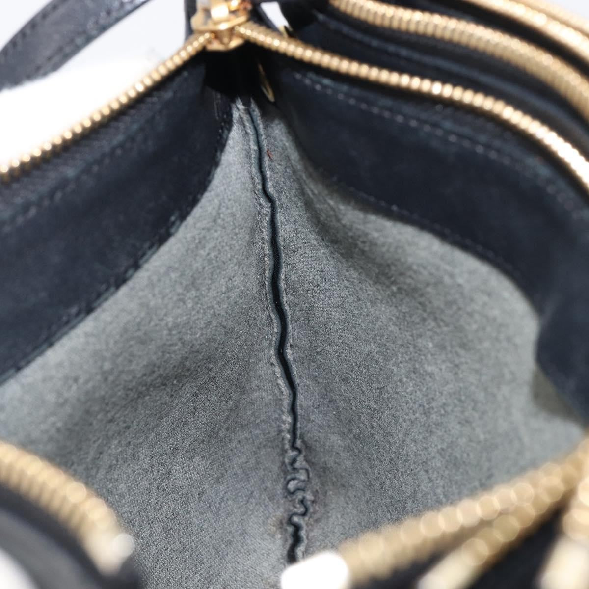 Celine Trio Leather Black Leather Crossbody Bag Bag (Pre-Owned)