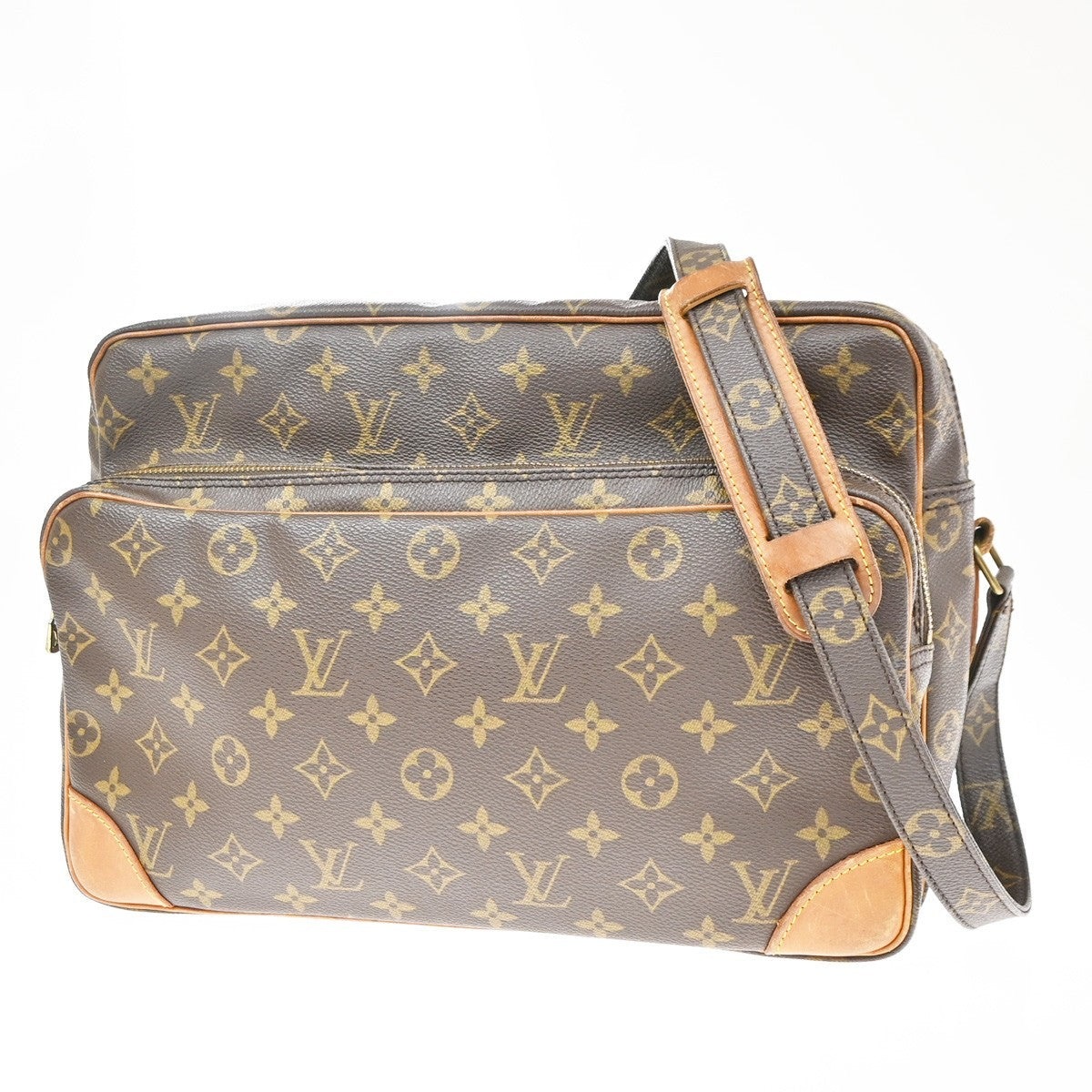Louis Vuitton Nil Shoulder Bag Monogram Canvas Brown Canvas Shoulder Bag Bag (Pre-Owned)