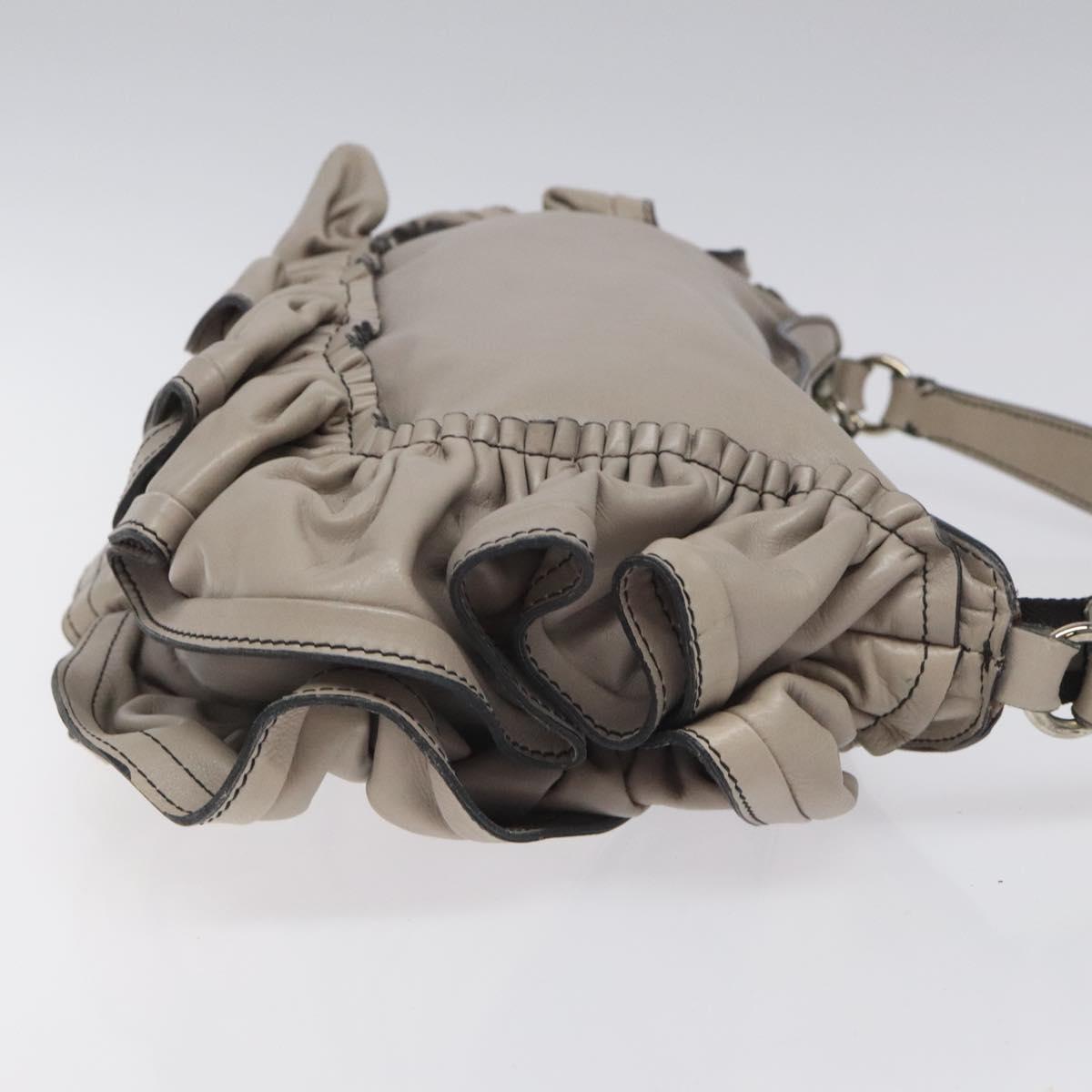 Valentino Garavani Grey Leather Shoulder Bag (Pre-Owned)