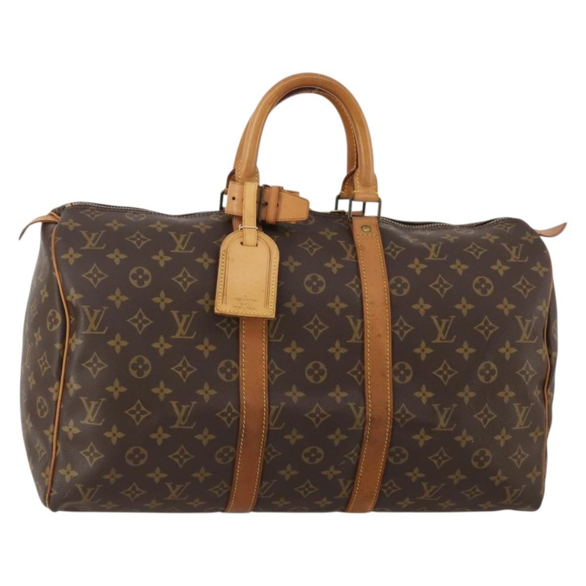 Louis Vuitton Keepall Monogram Canvas Brown Canvas Travel Bag Bag (Pre-Owned)