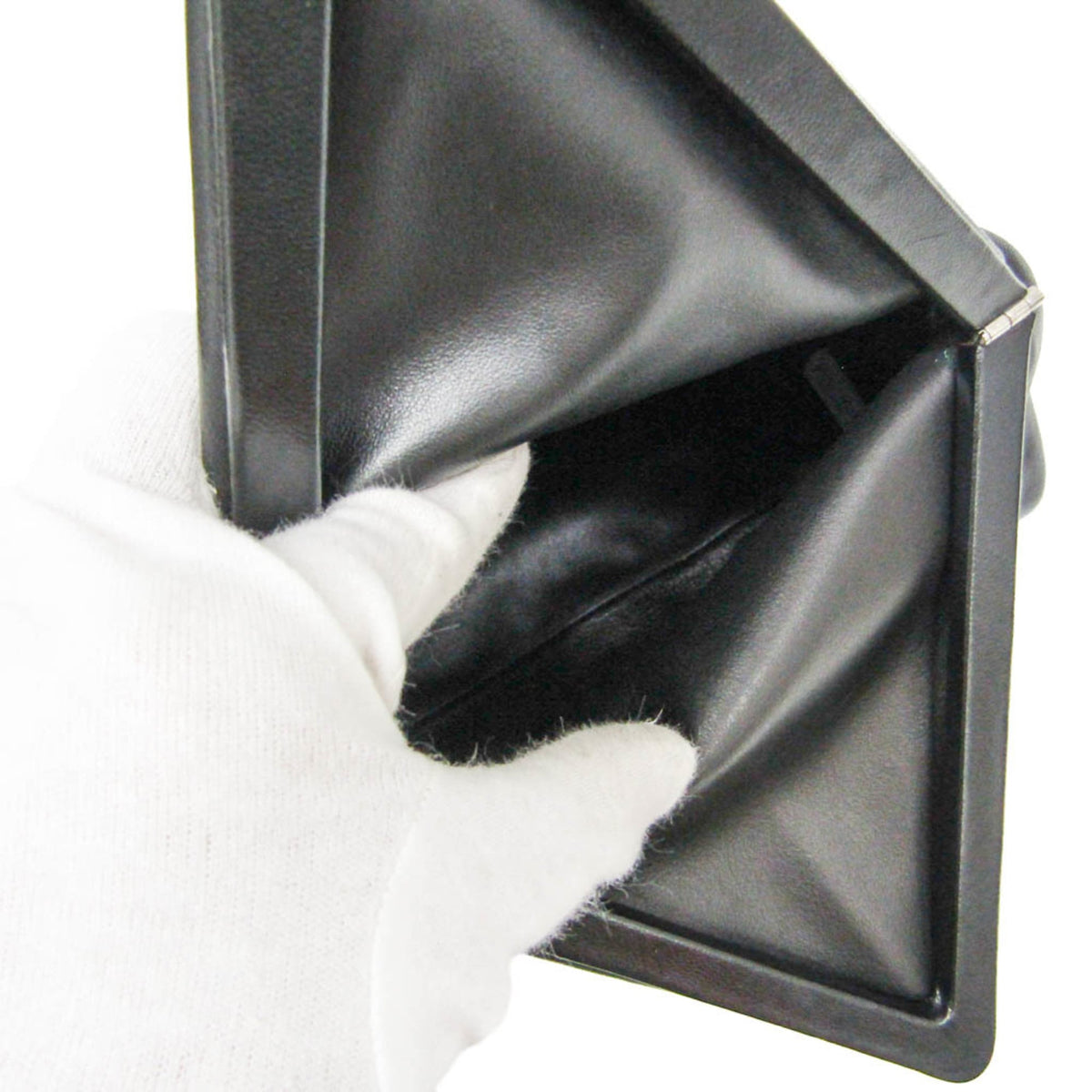 Bottega Veneta Bv Trine Fold Clutch Leather Black Leather Clutche & Pouche Bag (Pre-Owned)