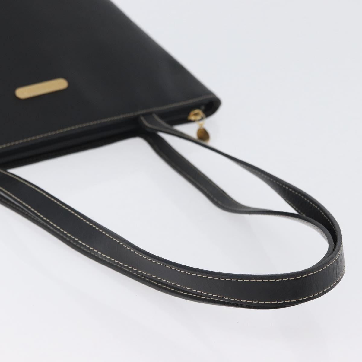 Burberry Vintage Leather Black Leather Tote Bag Bag (Pre-Owned)