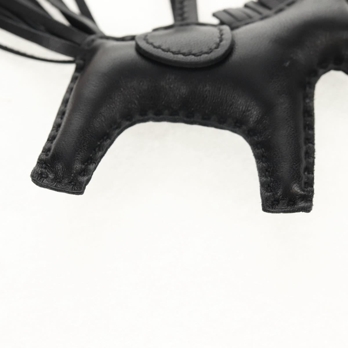 Hermes So Black Grigri Rodeo Bag Charm Leather Black Leather Charms And Keychains Accessory (Pre-Owned)