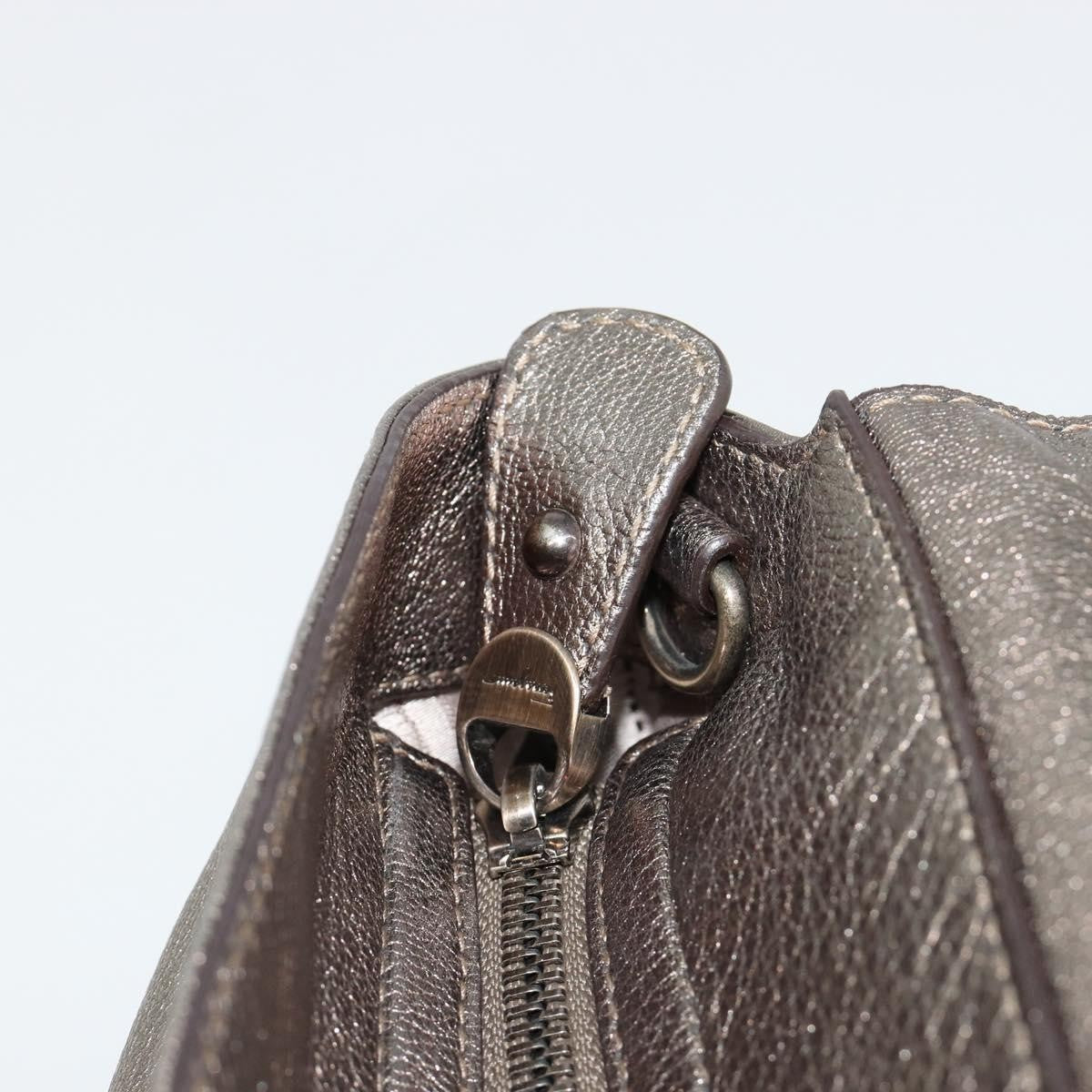 Salvatore Ferragamo Sofia Satchel Leather Silver Leather Handbag (Pre-Owned)