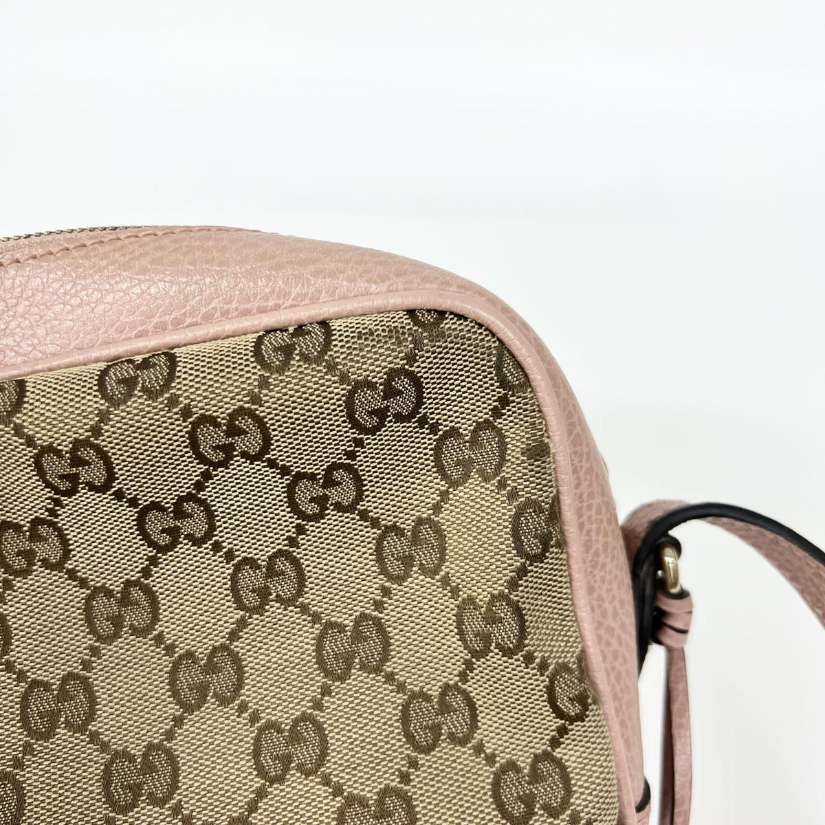 Gucci Bree Disco Gg Canvas With Leather Brown Canvas Crossbody Bag Bag (Pre-Owned)