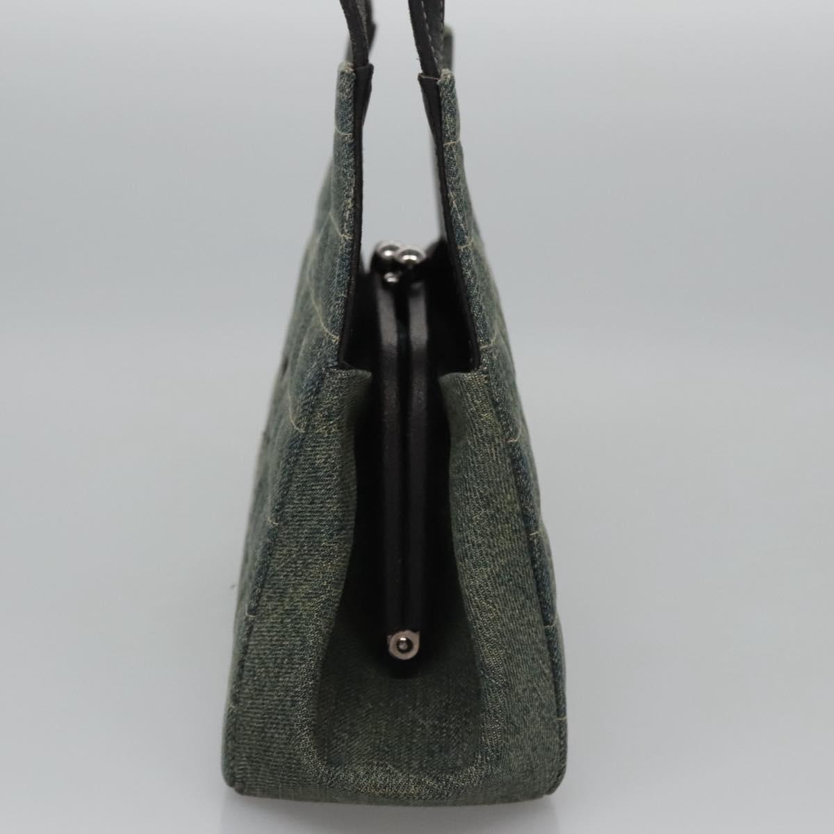 Chanel Chocolate Bar Blue Canvas Shoulder Bag (Pre-Owned)