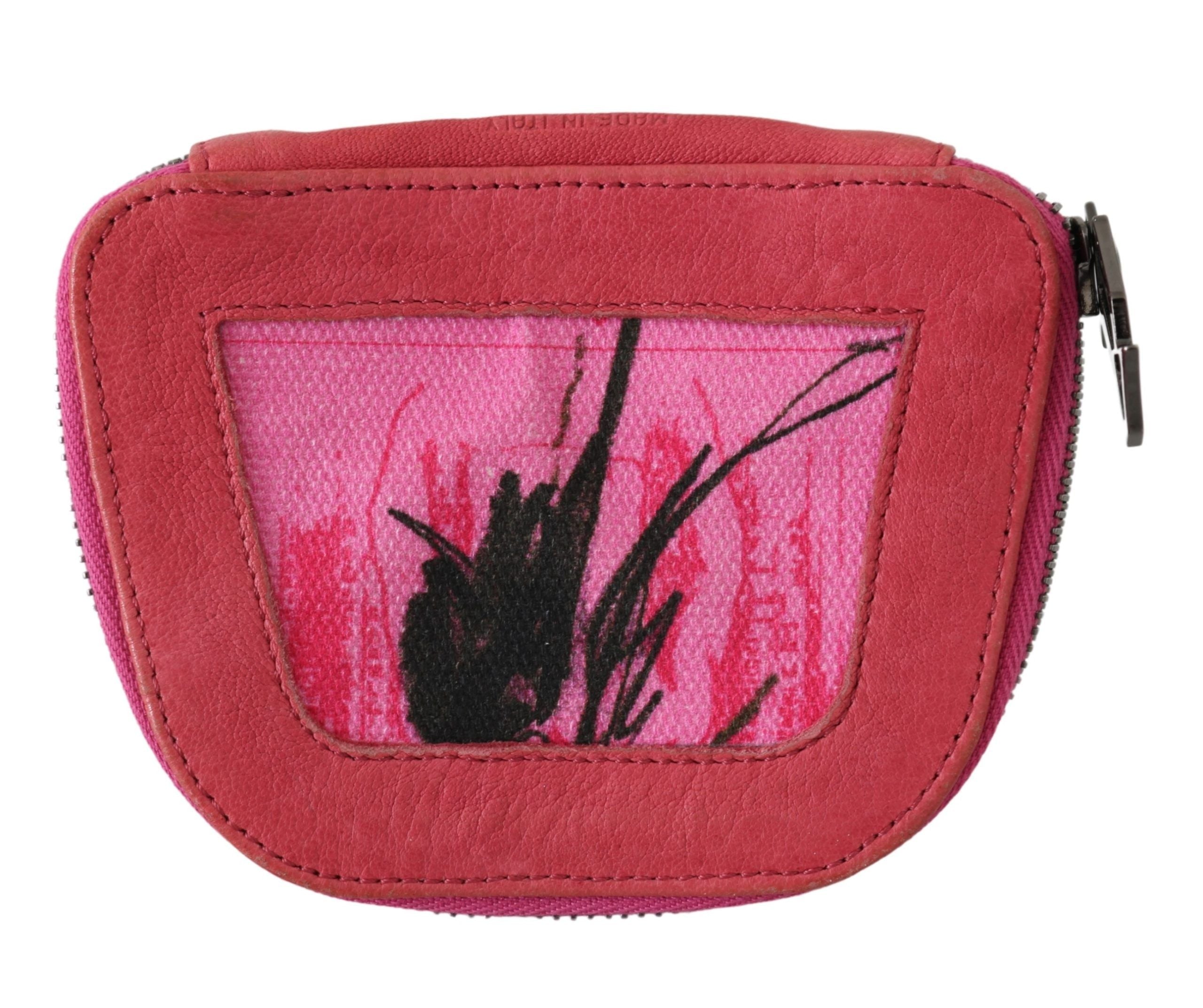 PINKO Elegant Pink Fabric Coin Women's Wallet