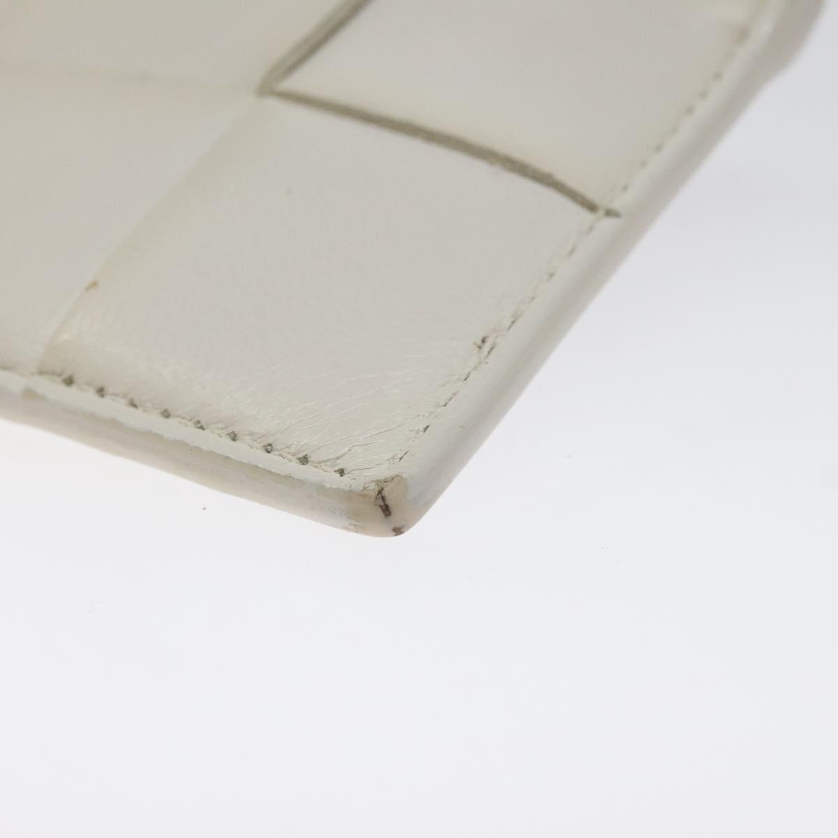 Bottega Veneta Intrecciato White Leather Wallet (Pre-Owned)