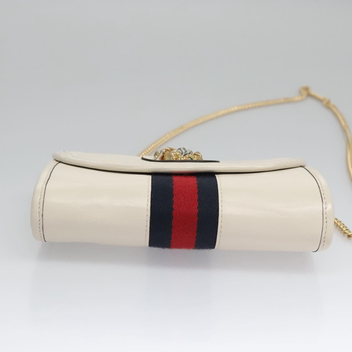Gucci Rajah White Leather Shoulder Bag (Pre-Owned)