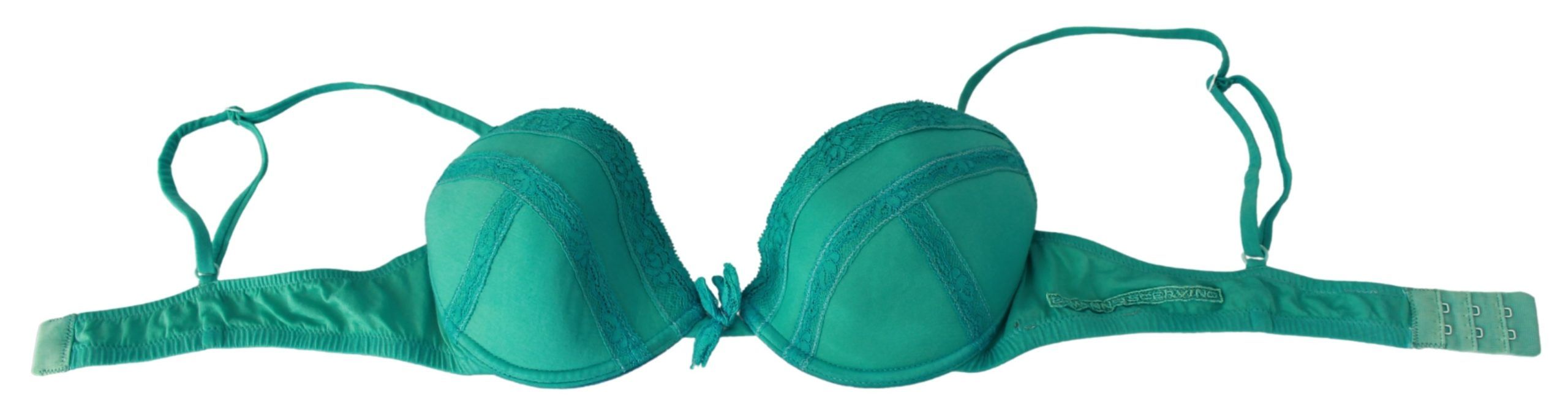 Ermanno Scervino Luxurious Green Cotton Push Up Women's Bra