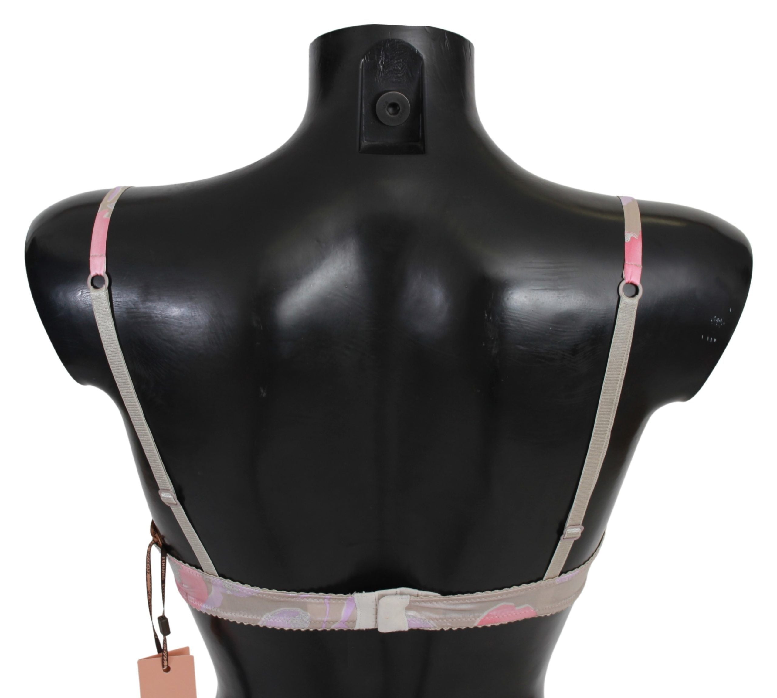 Ermanno Scervino Chic Pink Lace Silk Blend Push Up Women's Bra