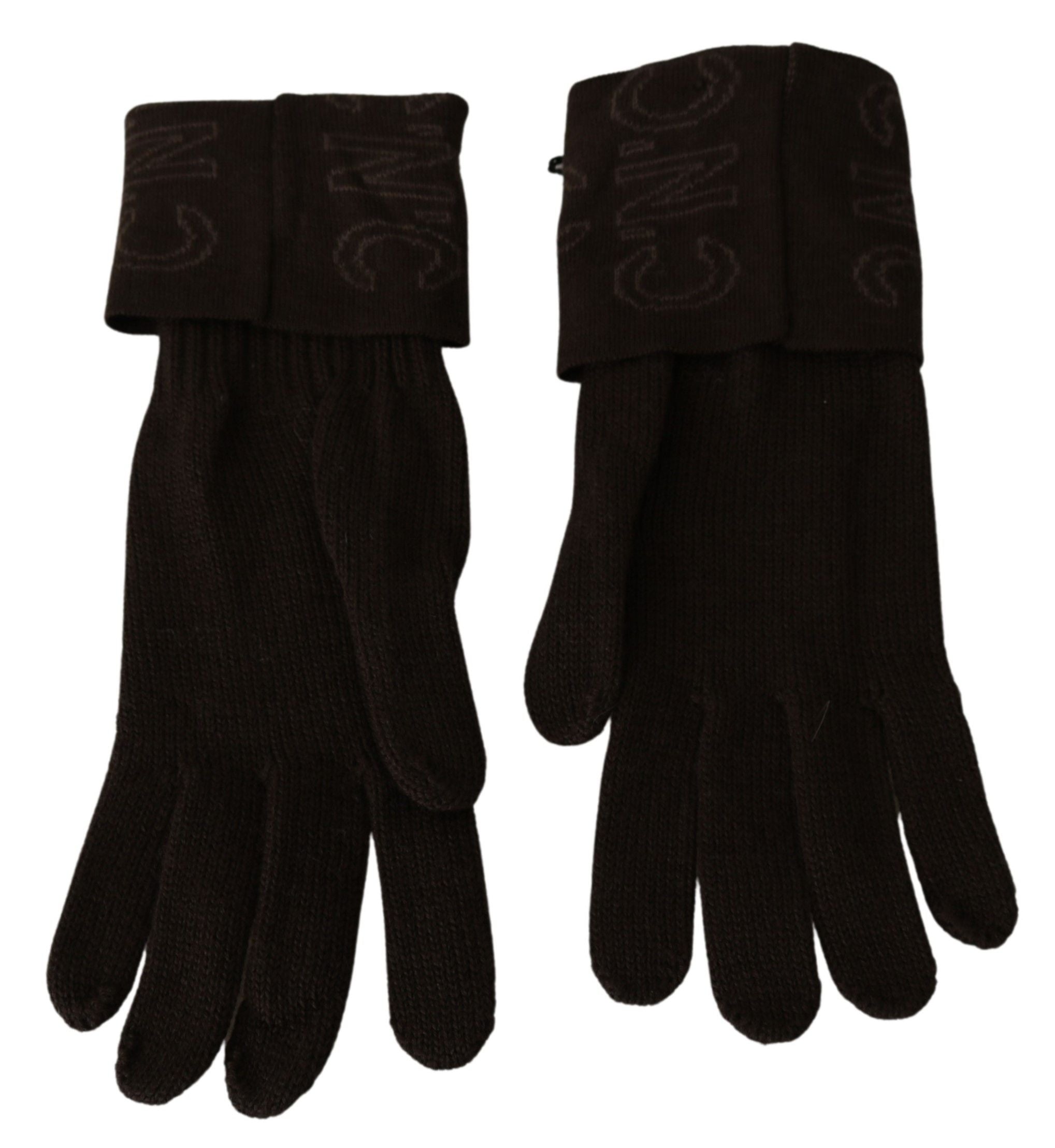 Costume National Elegant Brown Knitted Women's Gloves