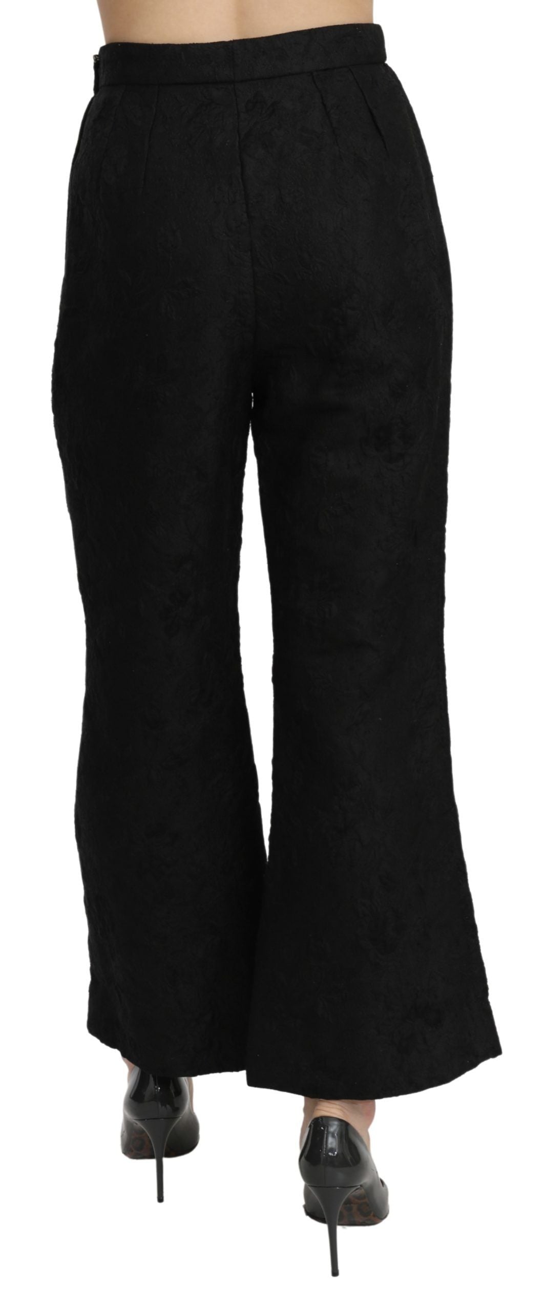 Dolce & Gabbana Chic High Waist Flared Cropped Women's Pants