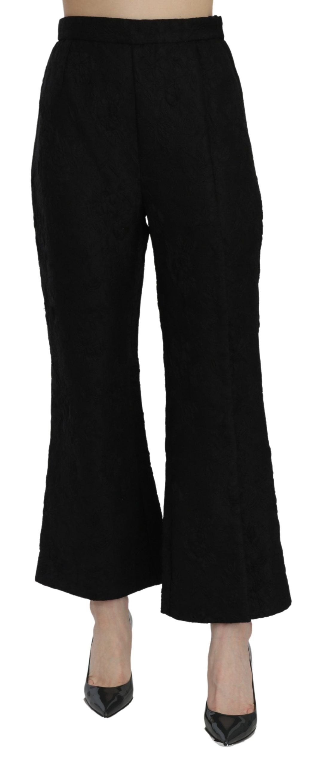 Dolce & Gabbana Chic High Waist Flared Cropped Women's Pants