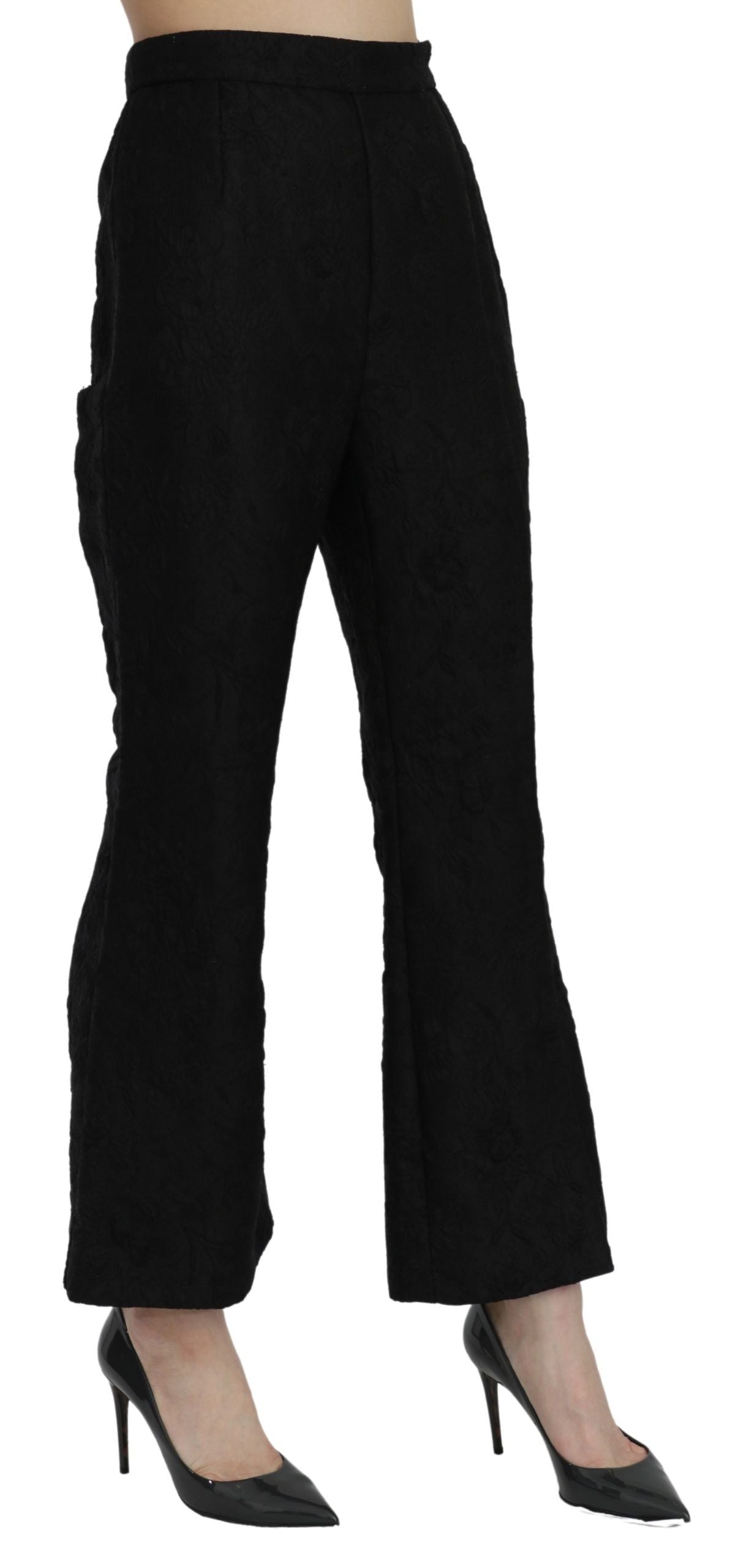 Dolce & Gabbana Chic High Waist Flared Cropped Women's Pants