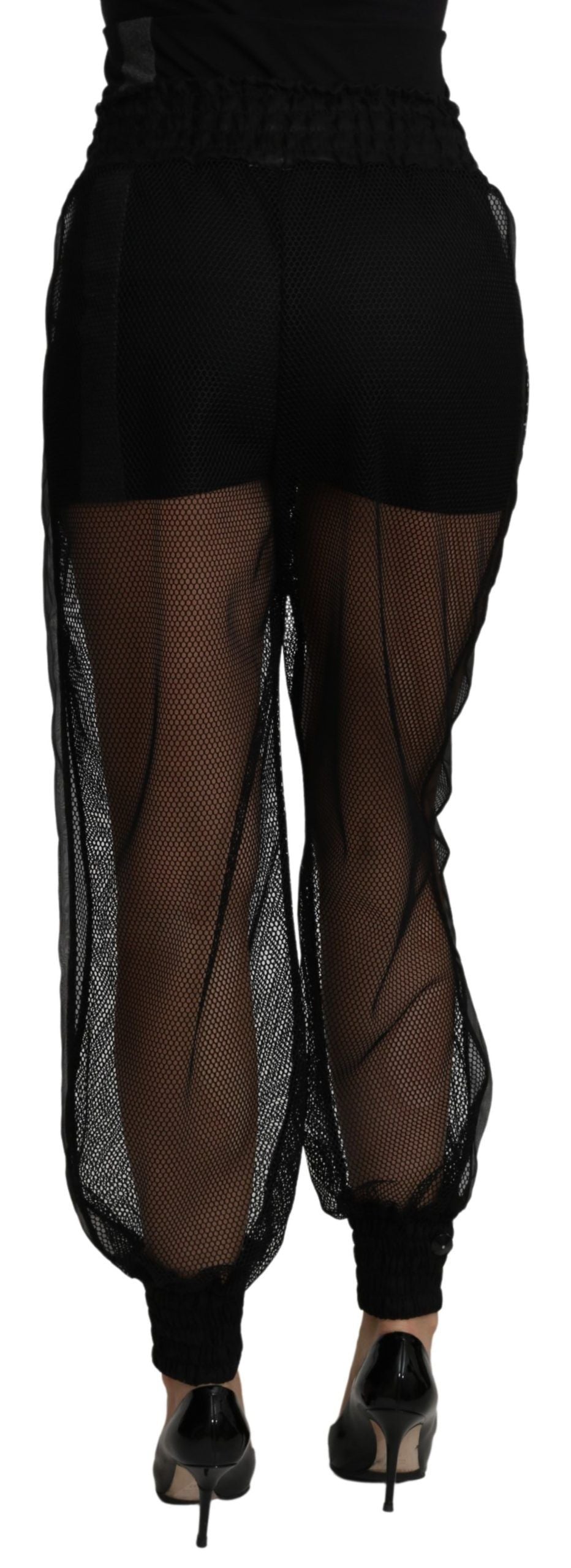 Dolce & Gabbana Elegant High Waist Silk Blend Women's Joggers